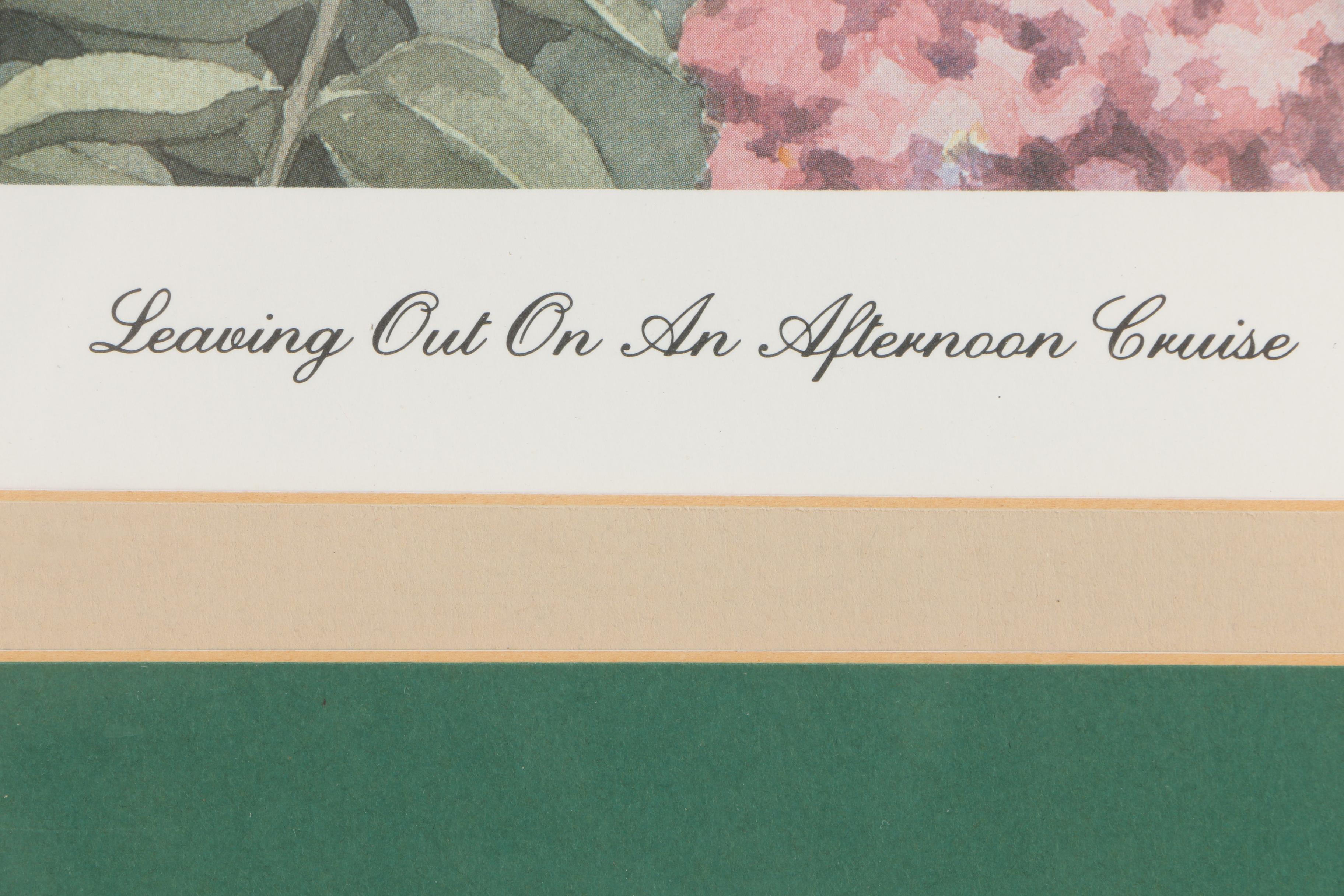 Memphis T. Mississippi Offset Lithograph "Leaving Out On an Afternoon Cruise"