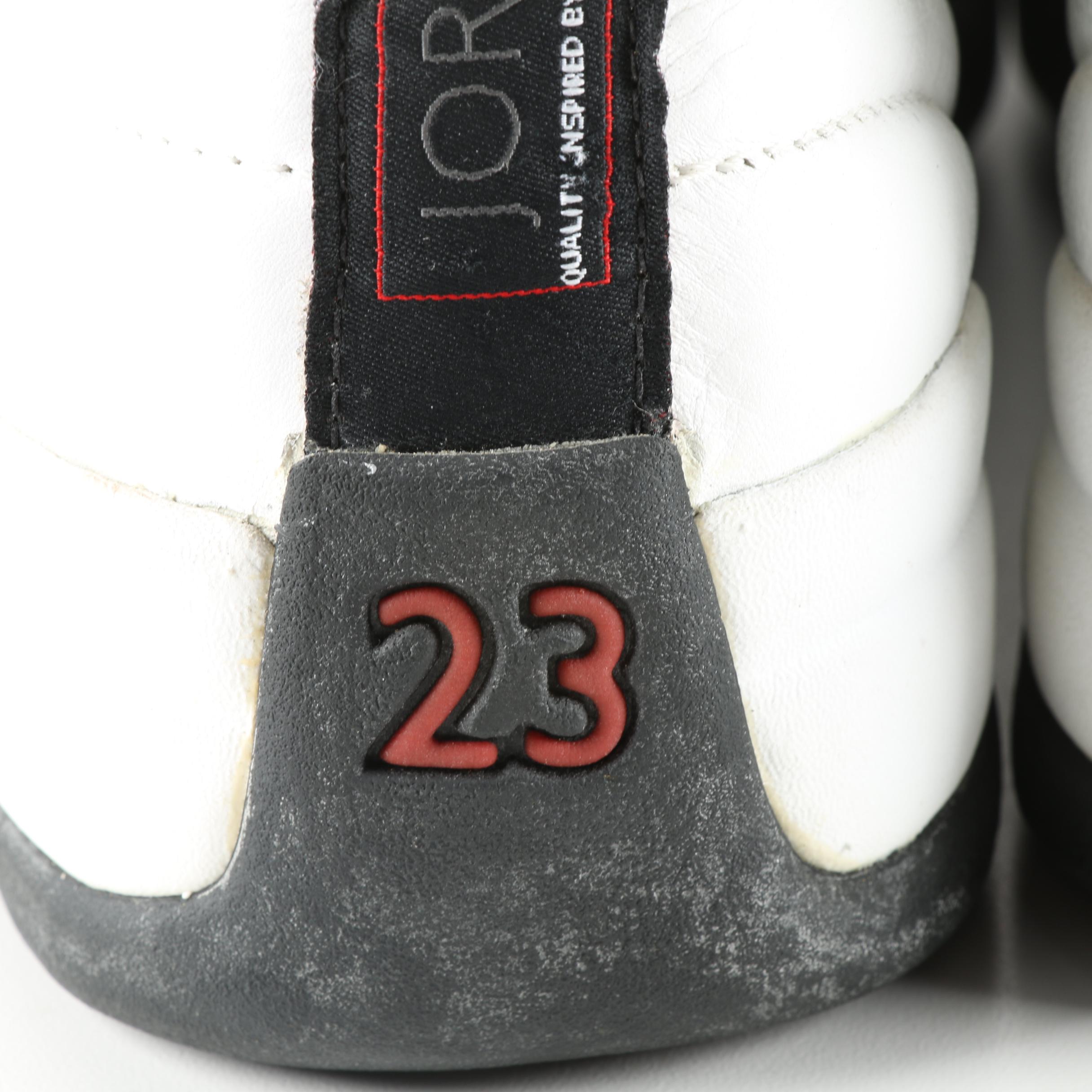 Nike Air Jordan XII Taxi White and Black Basketball Sneakers