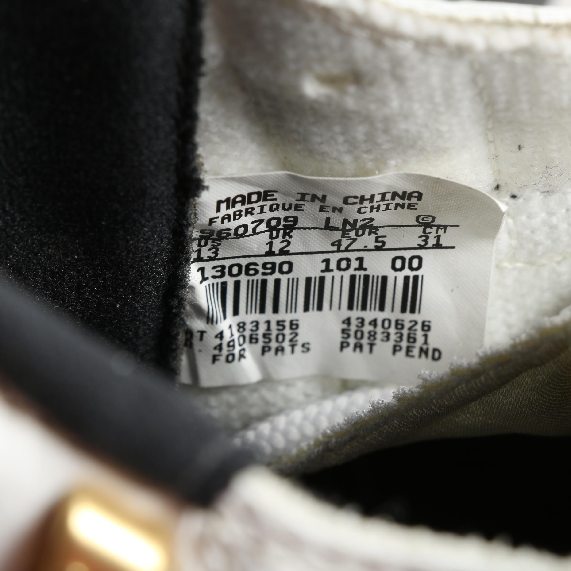 Nike Air Jordan XII Taxi White and Black Basketball Sneakers