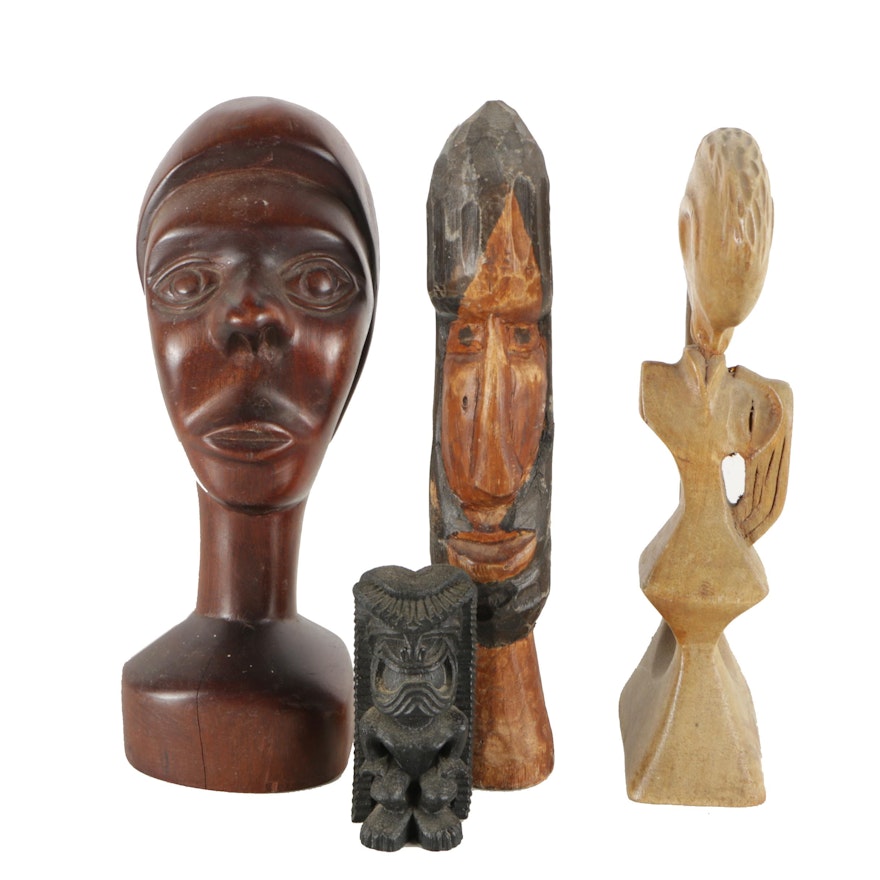 Carved Ethnographic Wood Figures