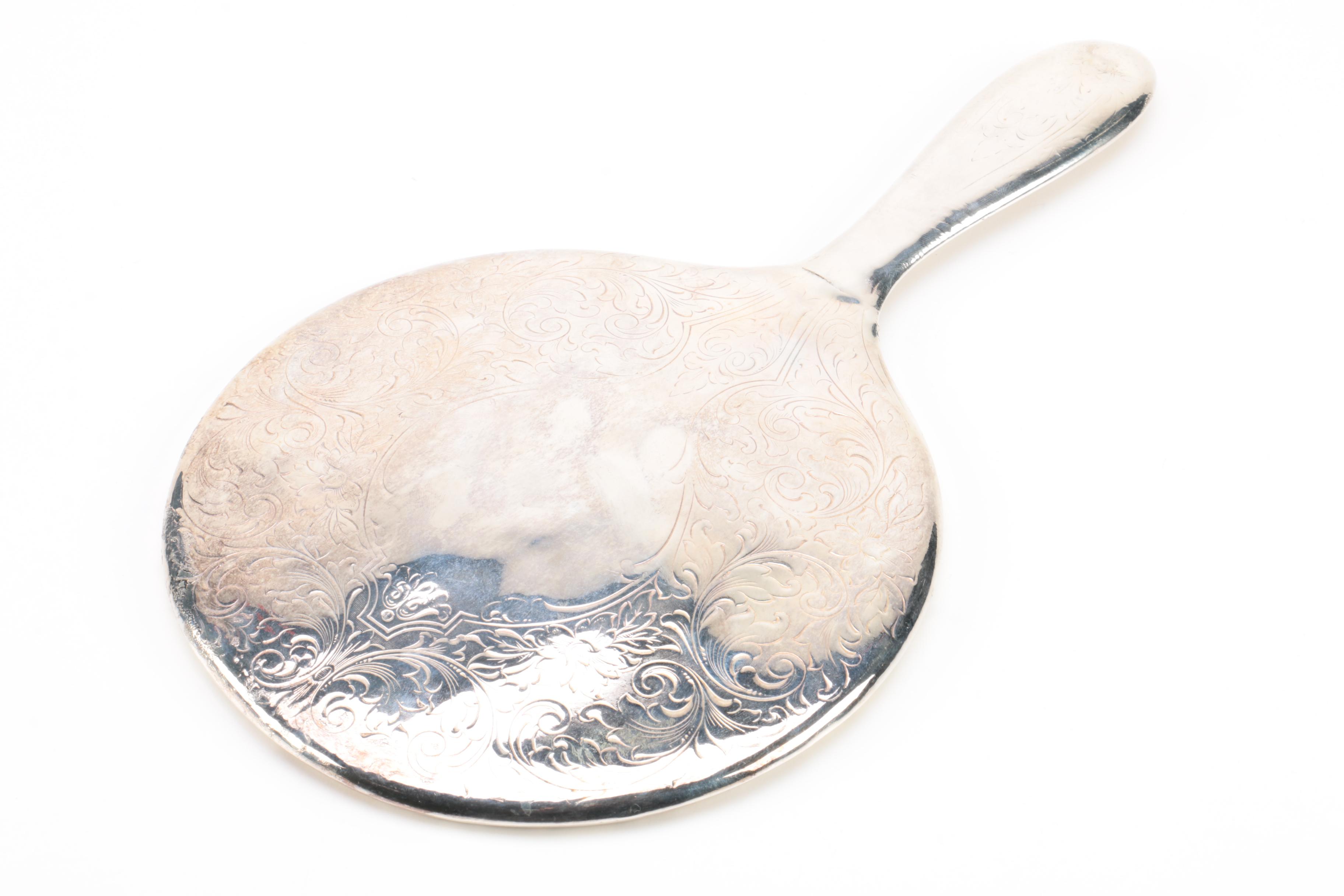 Homan Mfg. Co. Chased Silver Plate Vanity Accessory Set