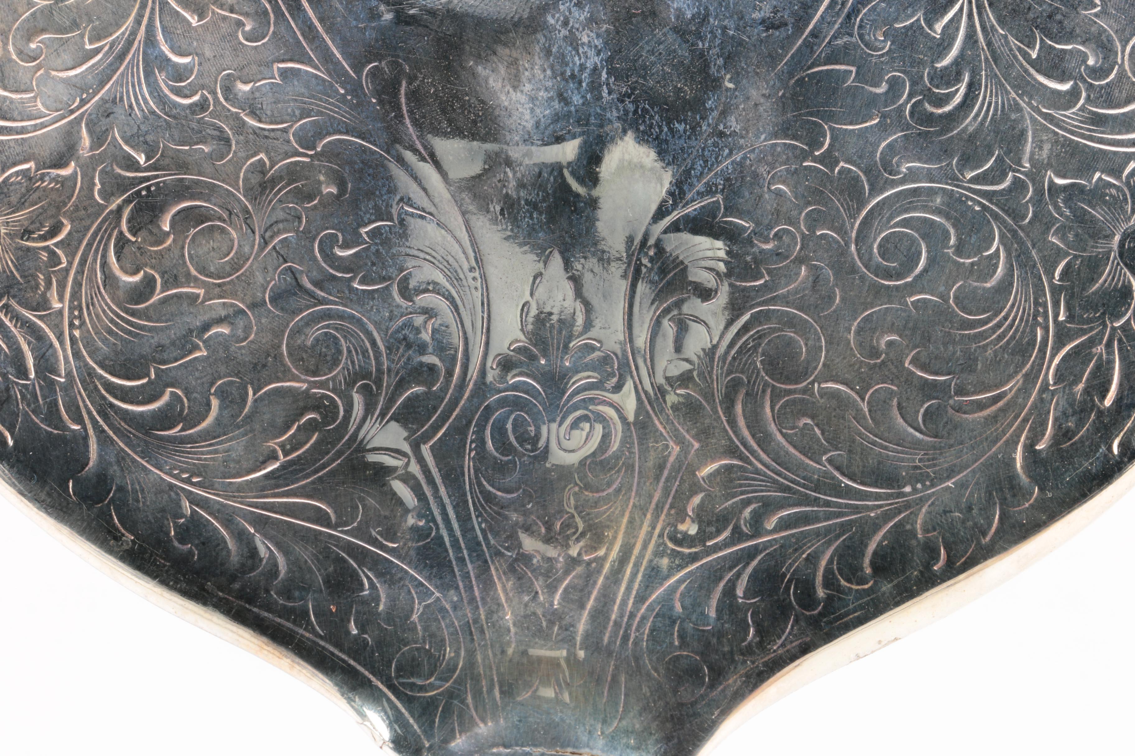 Homan Mfg. Co. Chased Silver Plate Vanity Accessory Set