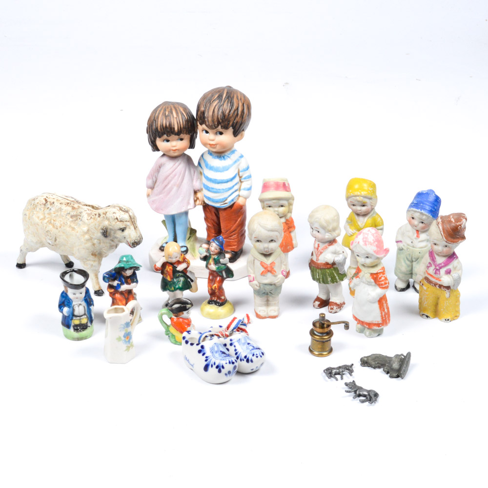 Eclectic Figurine Collection Featuring Fran Mar "Moppets"