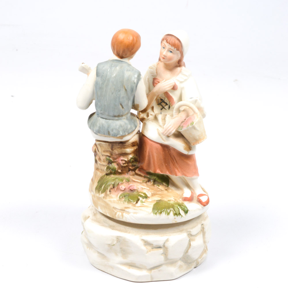 Ceramic Figurine Music Box Featuring "Lara's Theme"