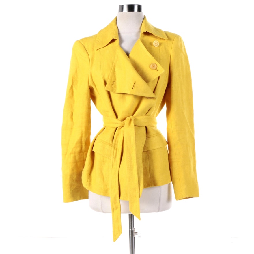 Women's Max Mara Yellow Linen Jacket