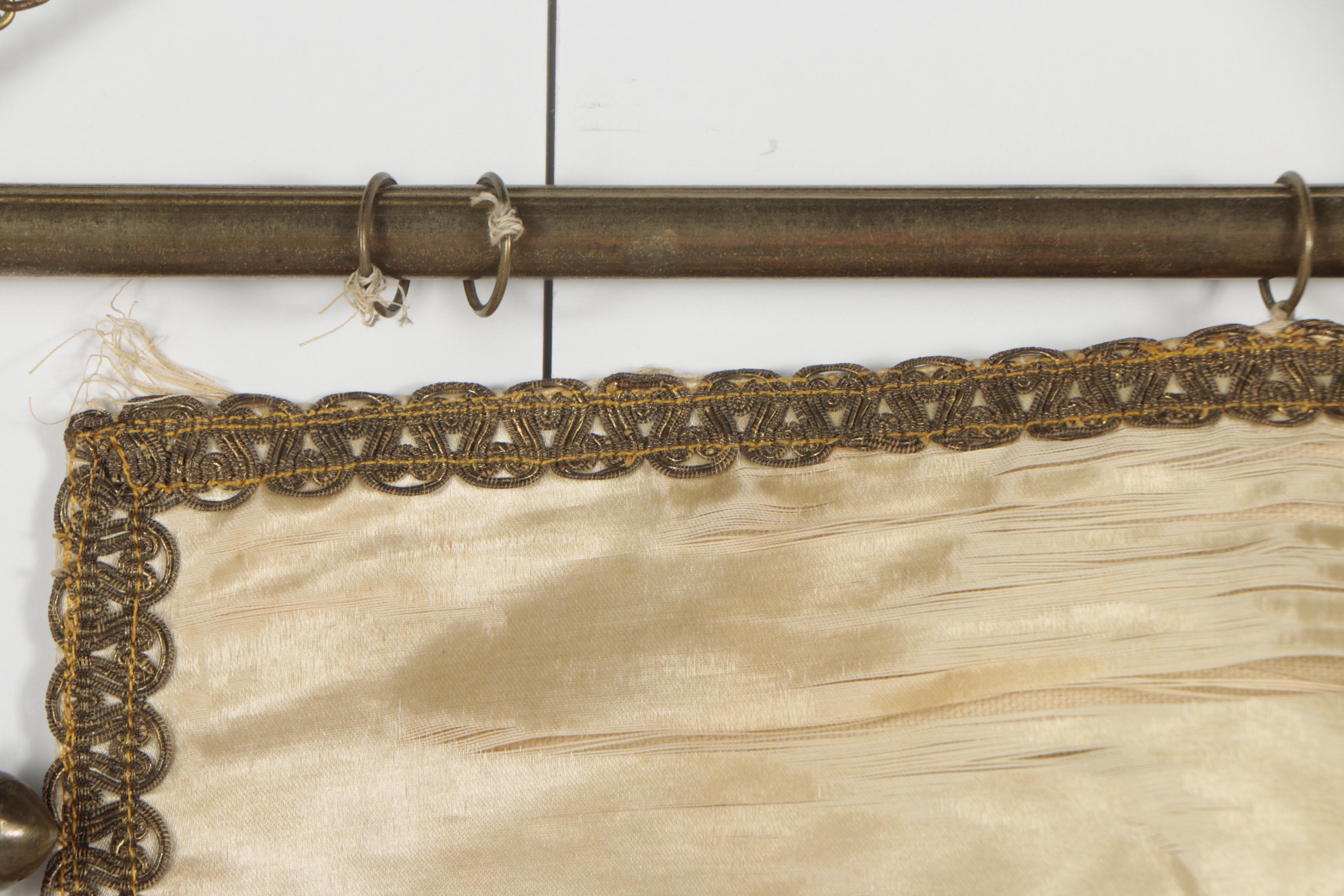 Vintage Odd Fellows Hanging Silk Banners with Embroidered Designs