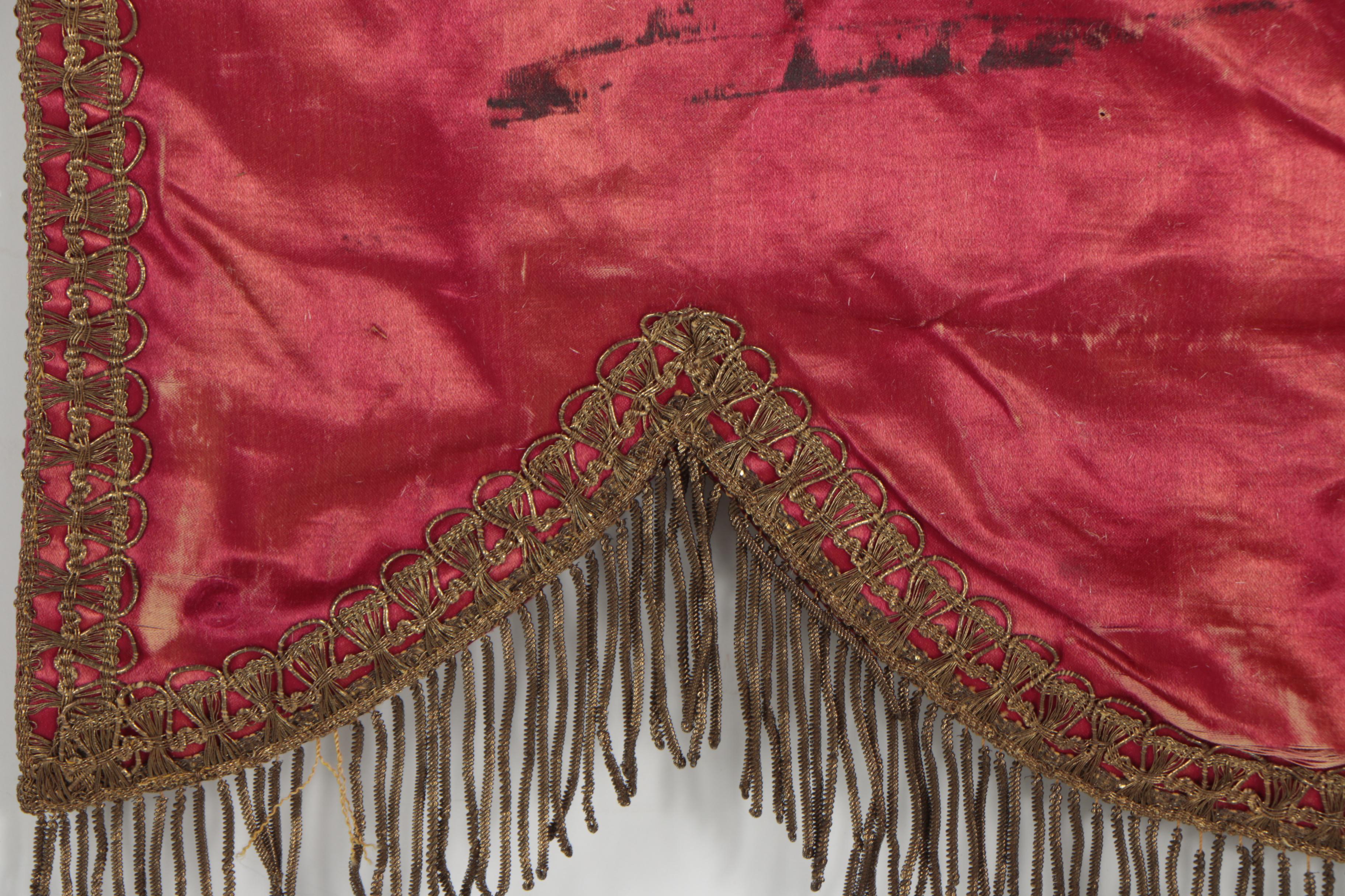 Vintage Odd Fellows Hanging Silk Banners with Embroidered Designs