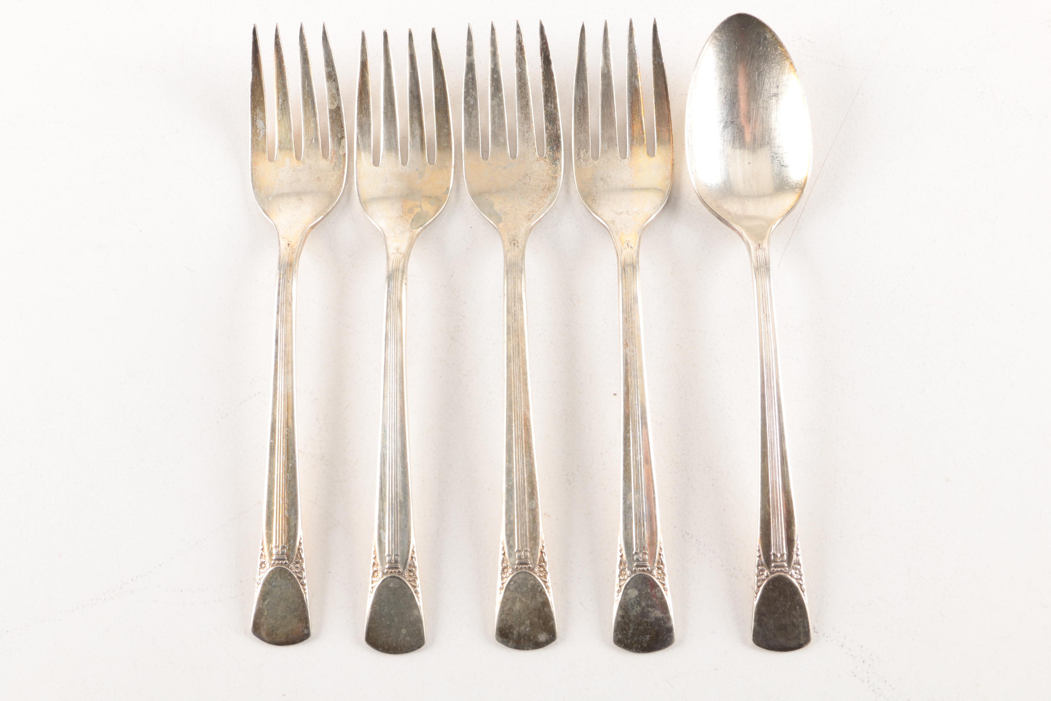 Gorham "Winthrop" Cocktail Forks and Other American Silver Plate