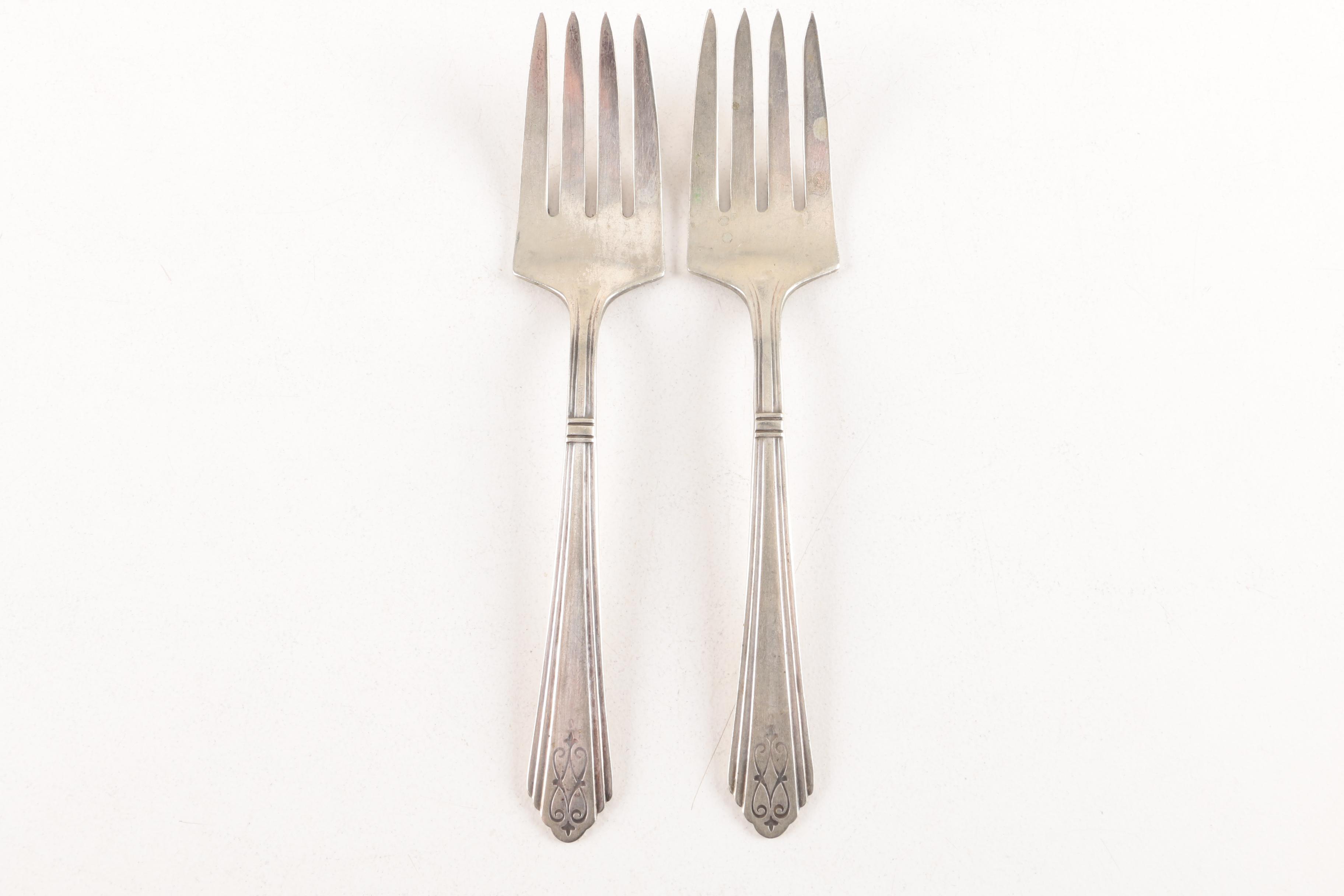 Gorham "Winthrop" Cocktail Forks and Other American Silver Plate