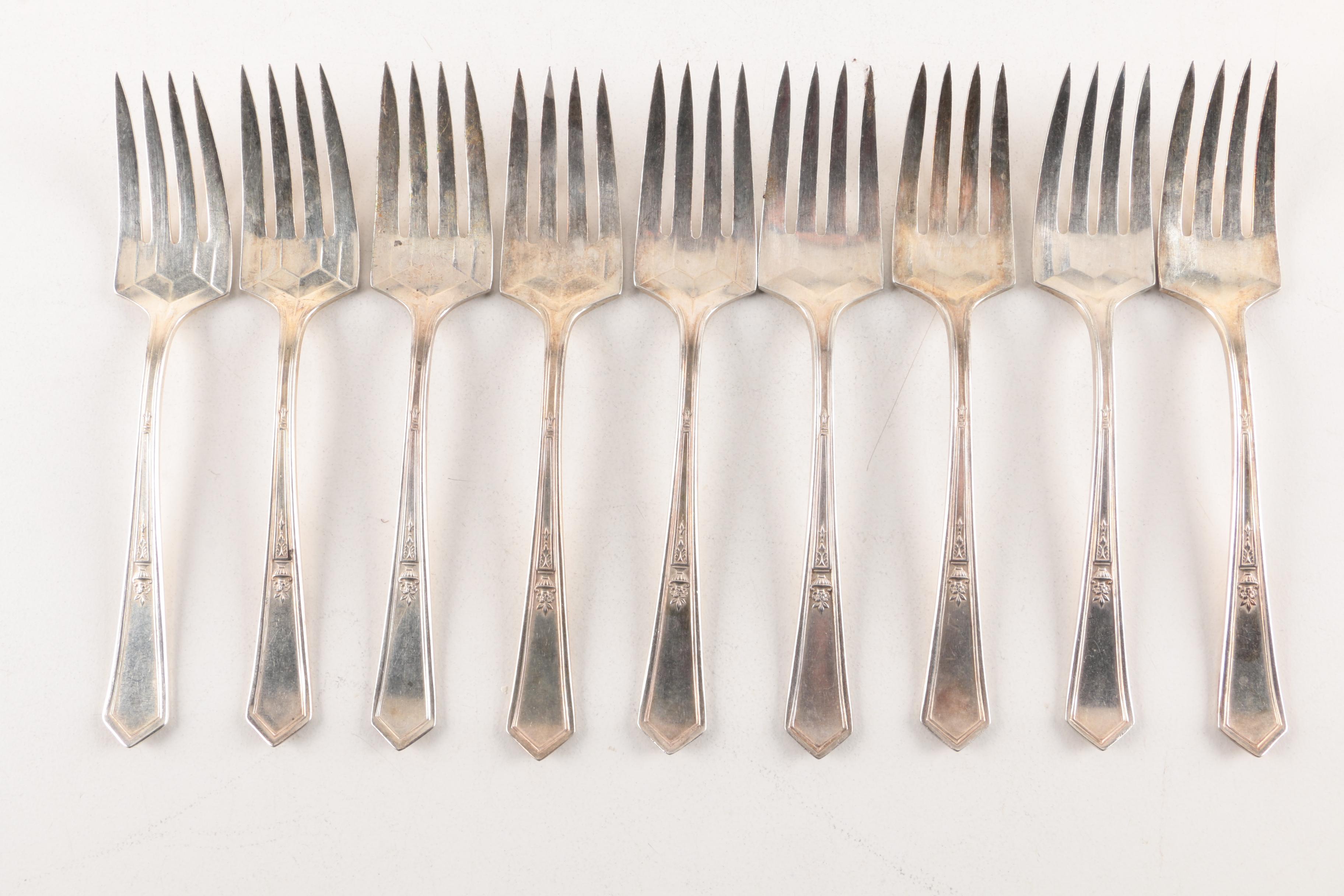 Gorham "Winthrop" Cocktail Forks and Other American Silver Plate