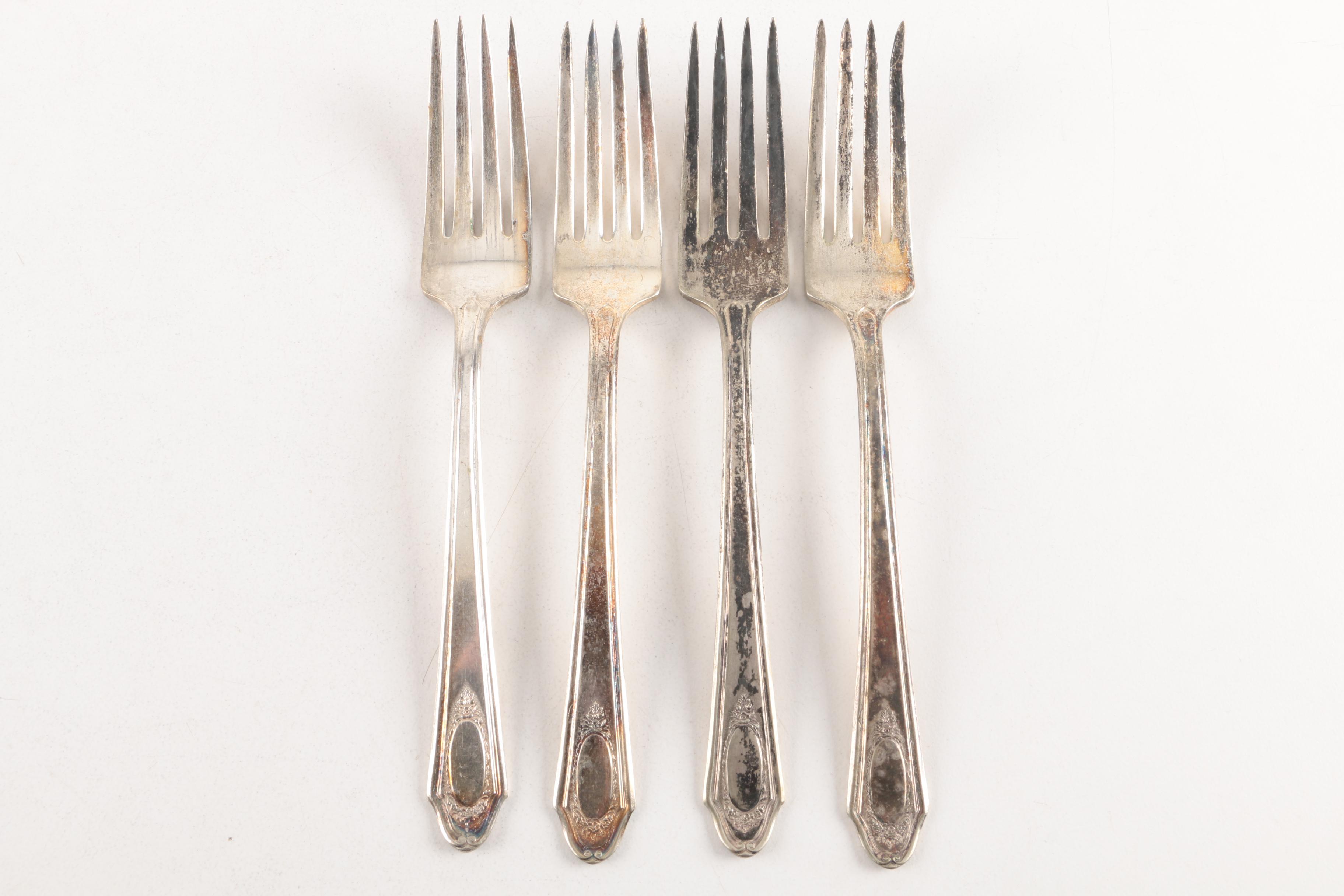 Gorham "Winthrop" Cocktail Forks and Other American Silver Plate