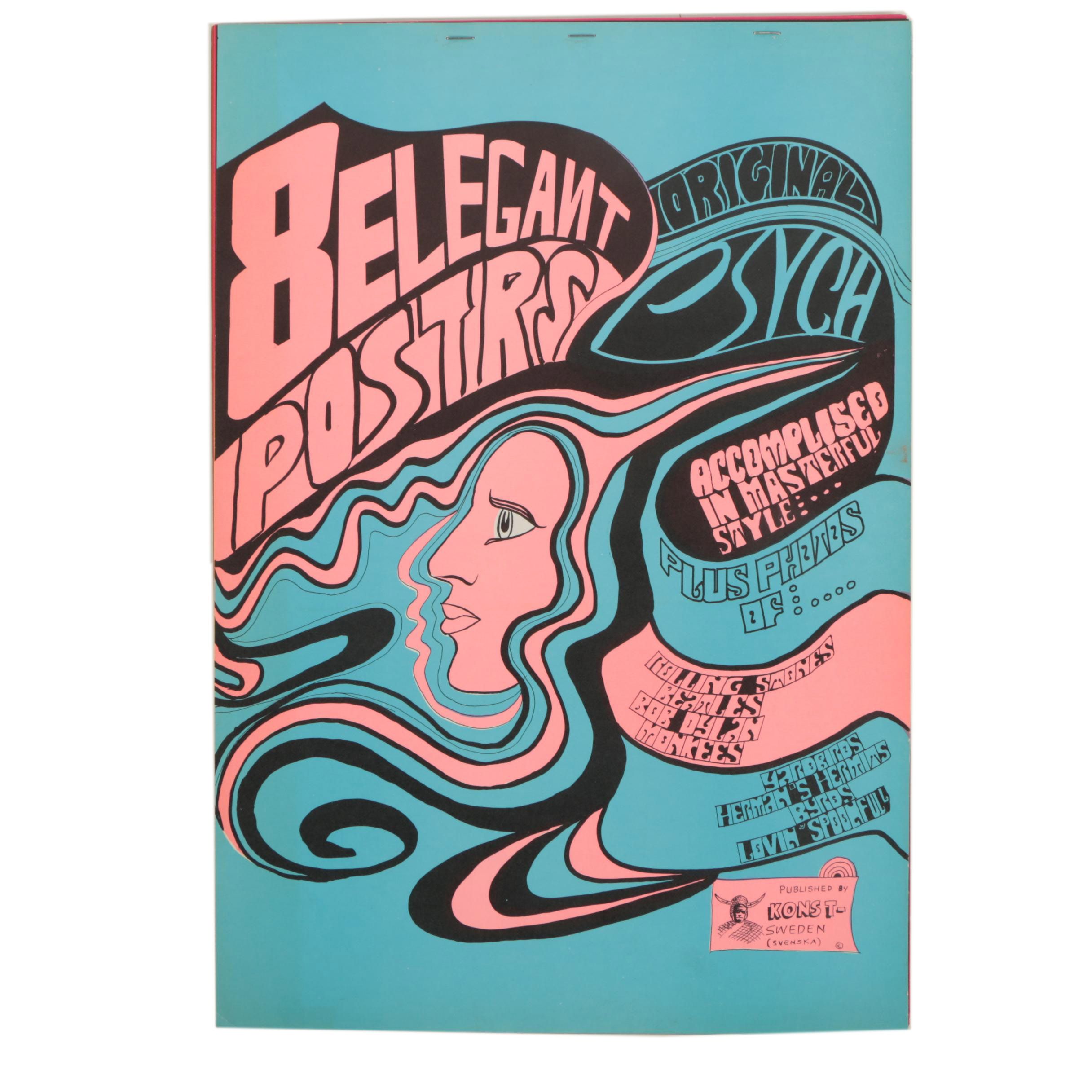 Konst-Sweden Portfolio of Vintage 1960's Serigraph Rock and Roll Posters