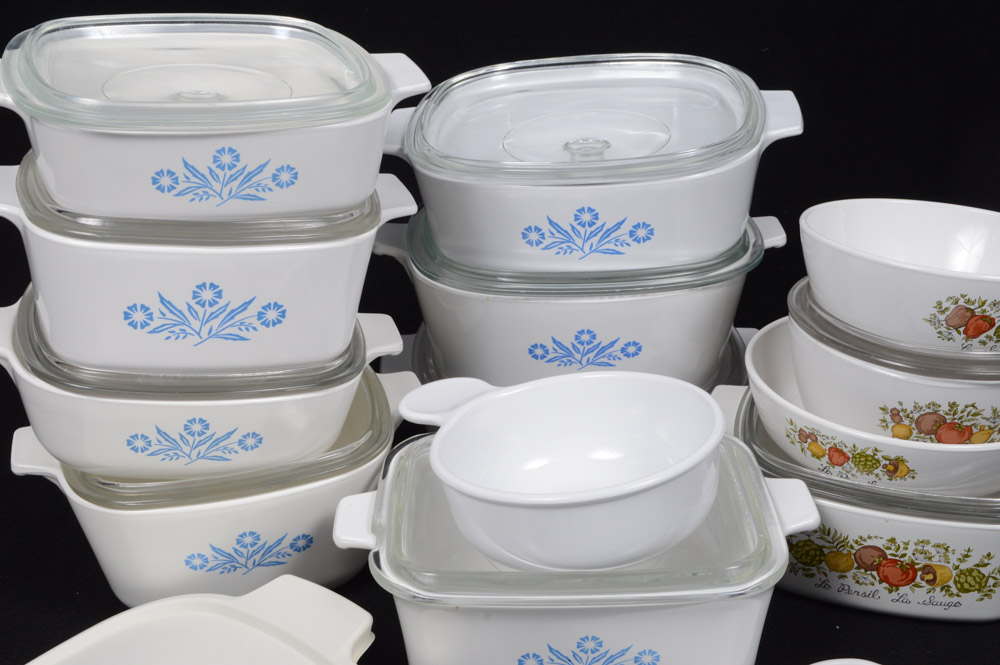 Vintage CorningWare Covered Ceramic Cookware