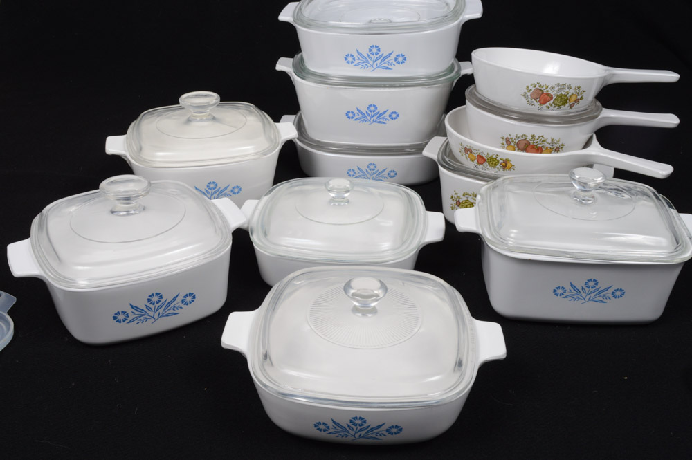 Vintage CorningWare Covered Ceramic Cookware