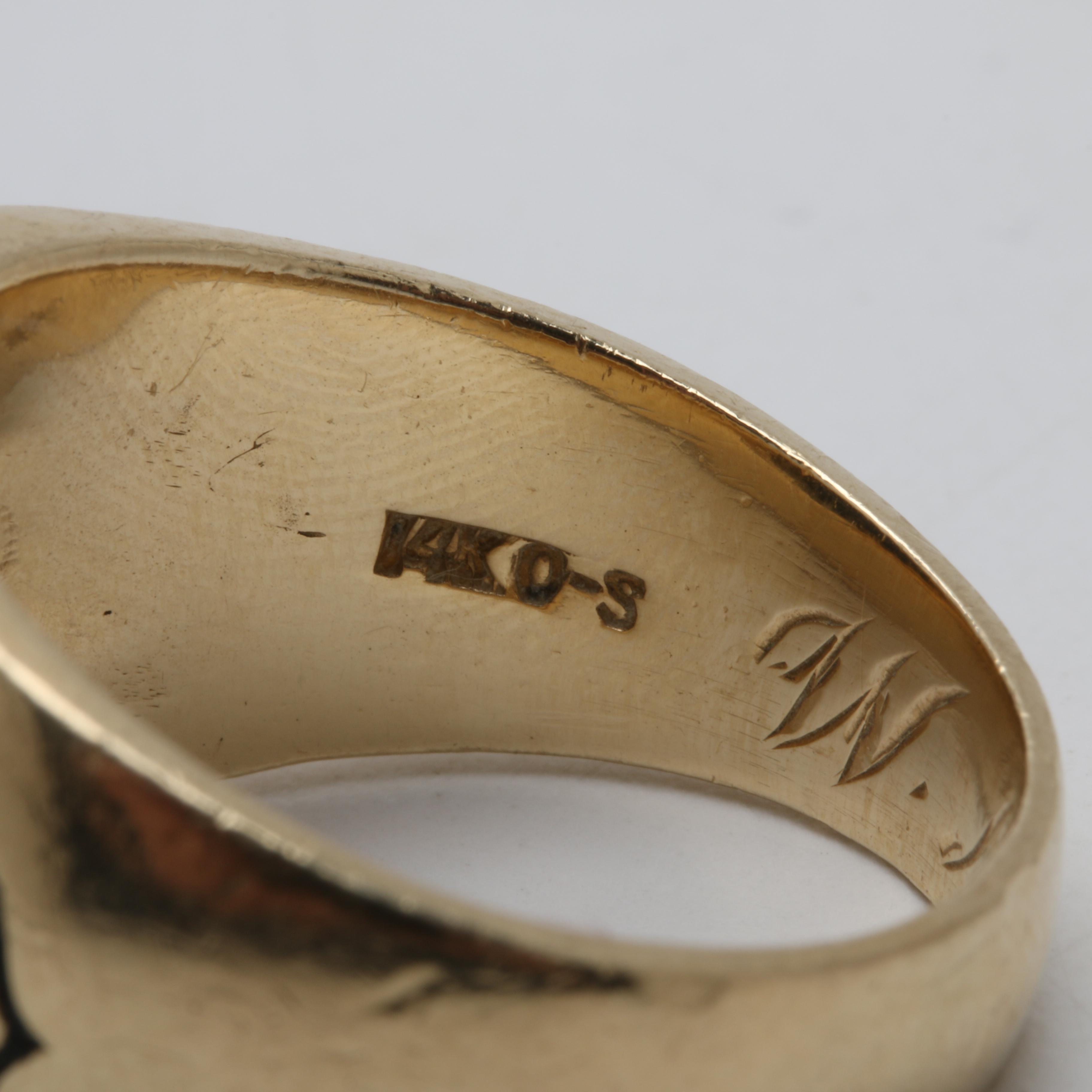 1972 National Hockey League All-Star 14K Yellow Gold Star Sapphire Ring