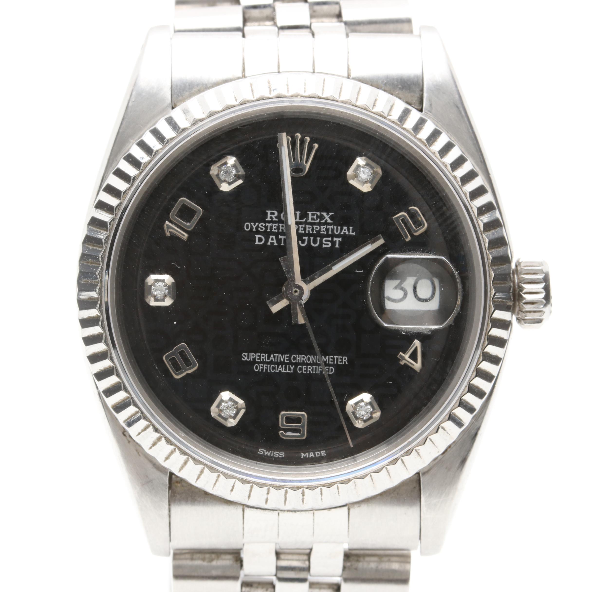 Rolex Datejust Oyster Perpetual Diamond Watch