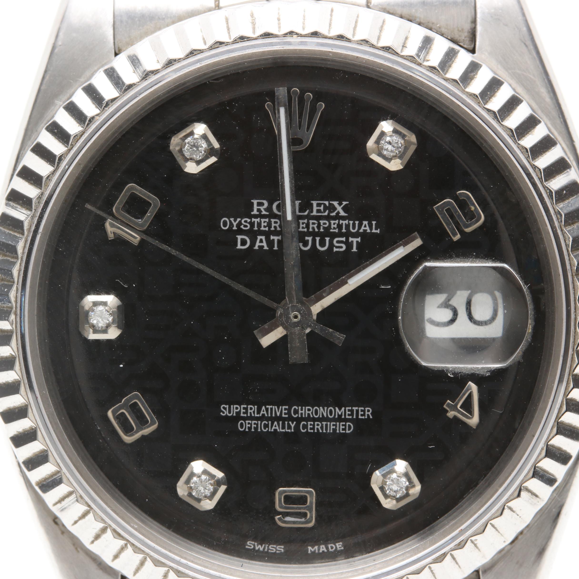 Rolex Datejust Oyster Perpetual Diamond Watch