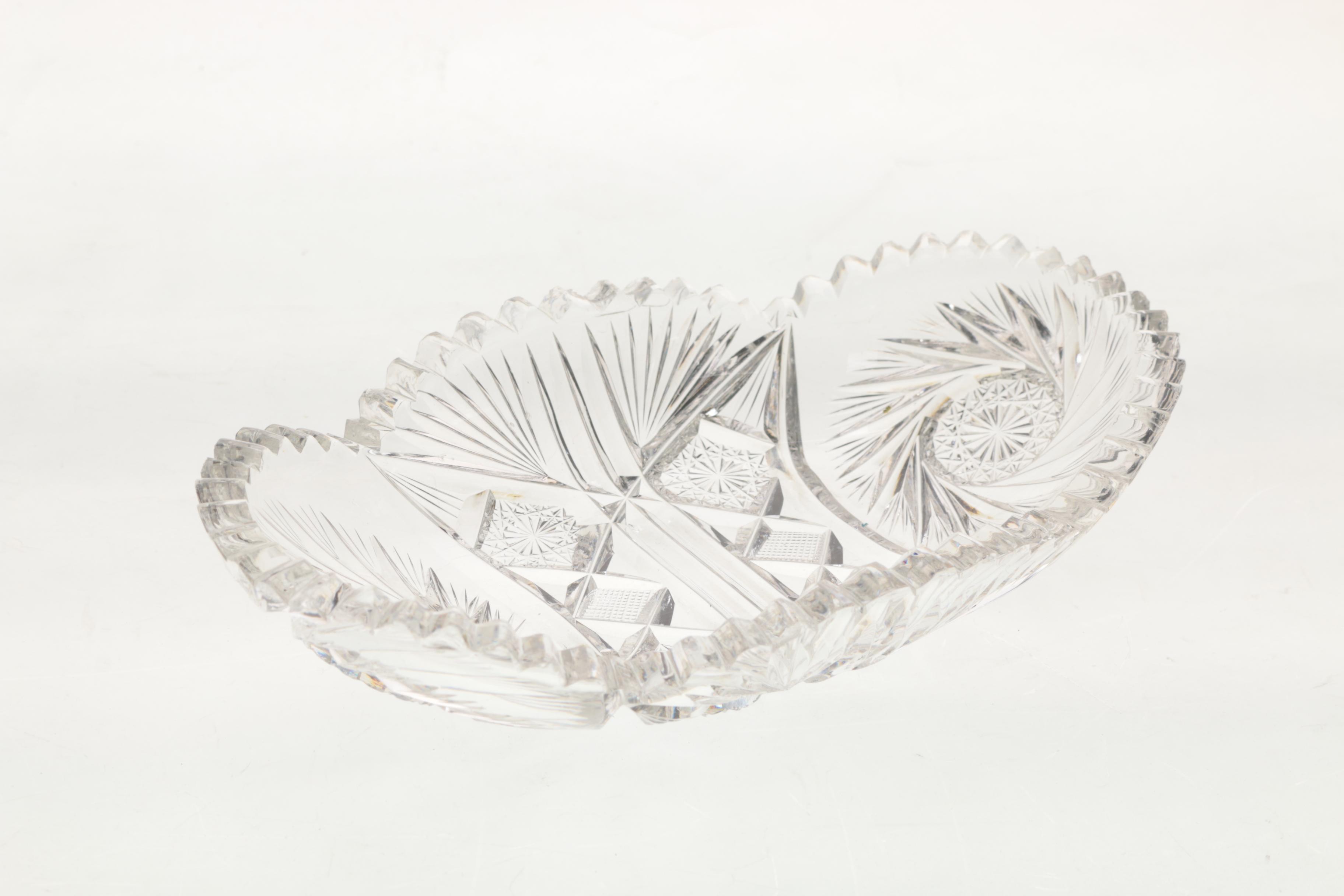 American Brilliant Period Cut Glass Serveware