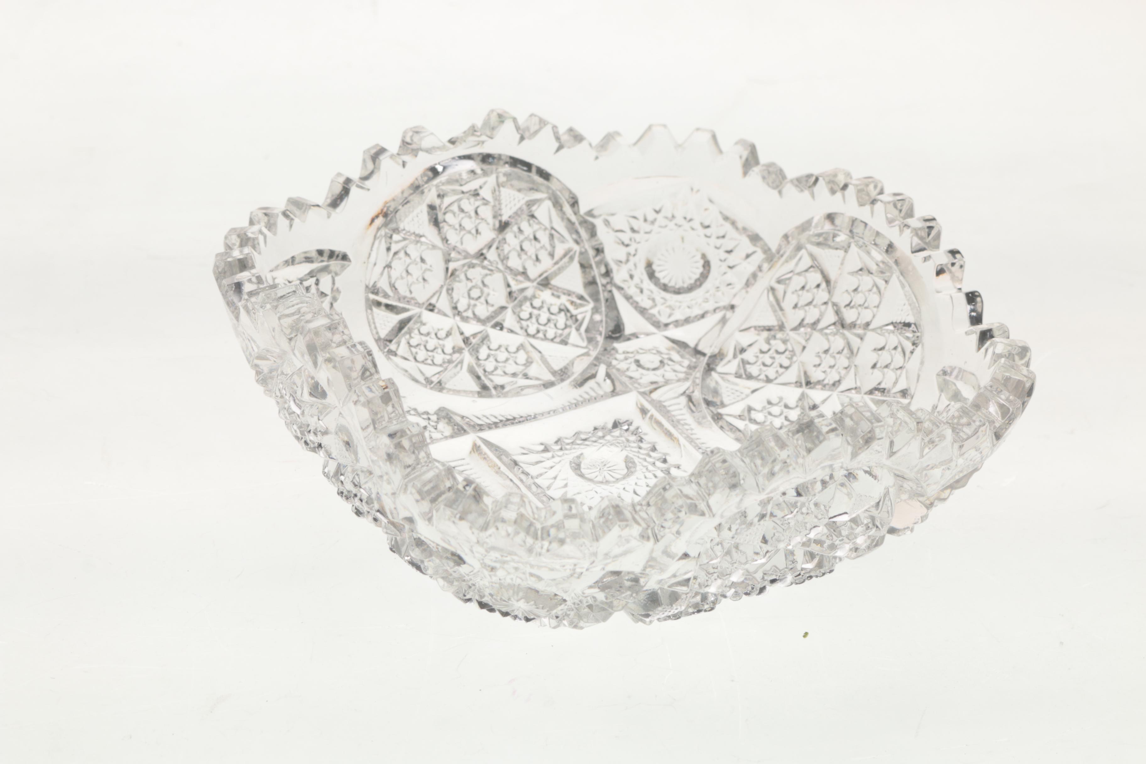 American Brilliant Period Cut Glass Serveware