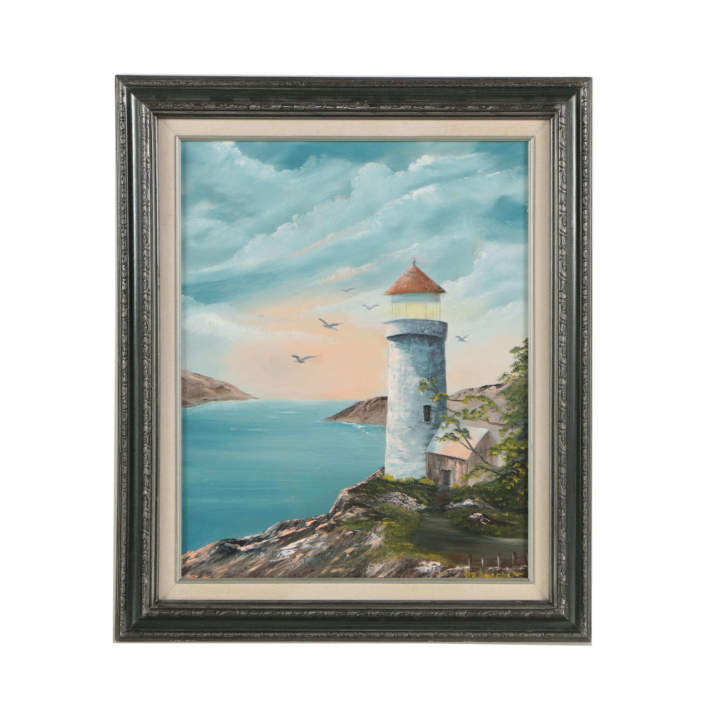 Lighthouse Oil Painting