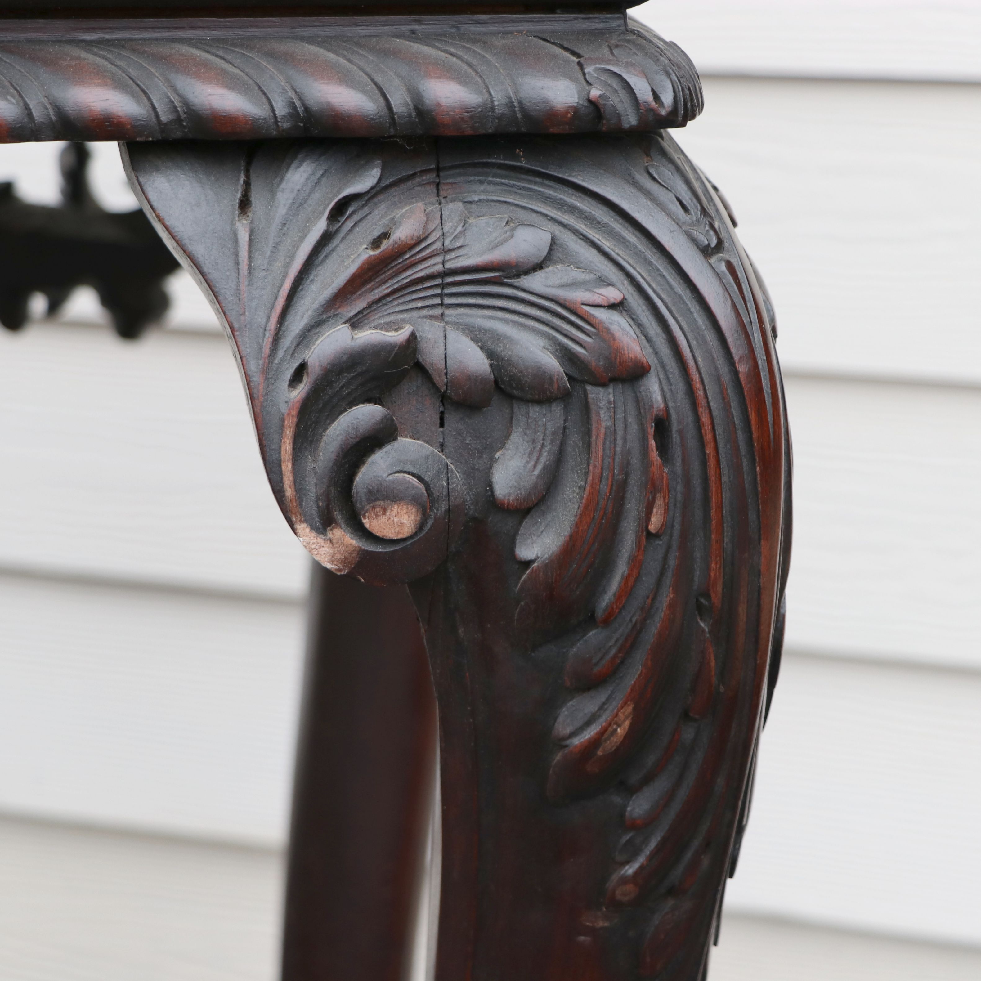 Antique George II Style Pier Table with Marble Top