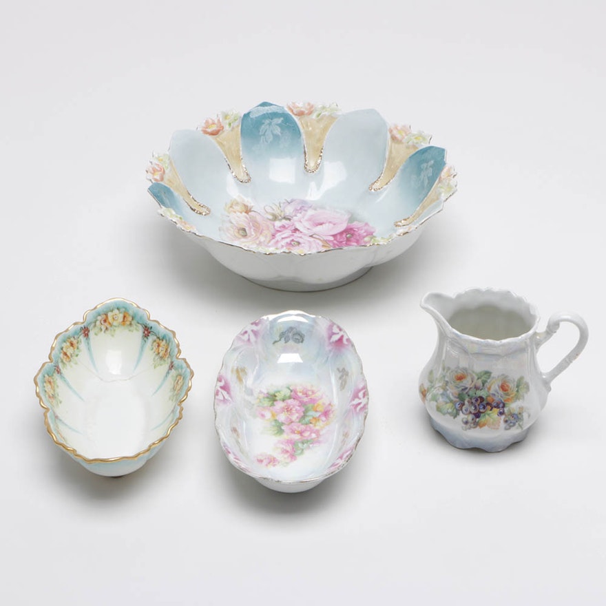 Vintage Porcelain Tableware Including Haviland and RS Prussia