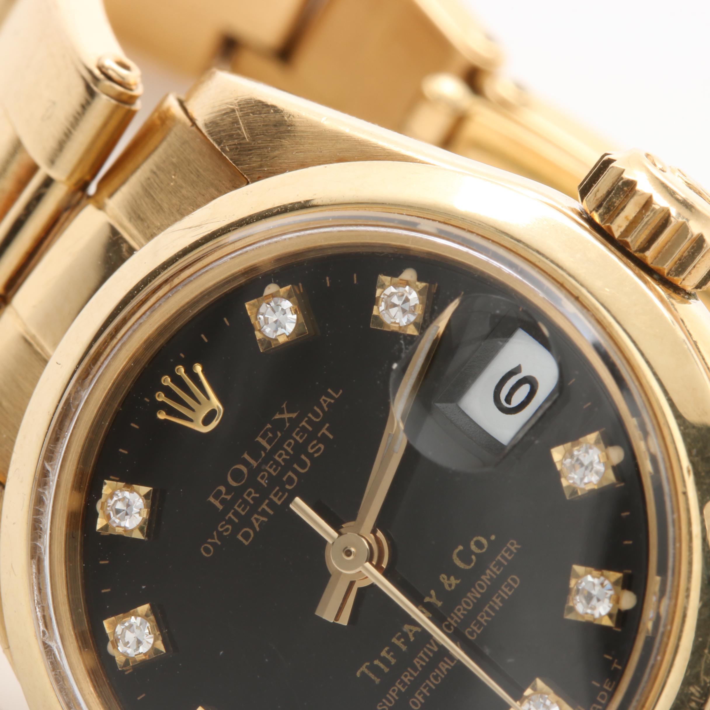 Rolex and Tiffany & Co. 18K Yellow Gold Diamond Presidential Watch