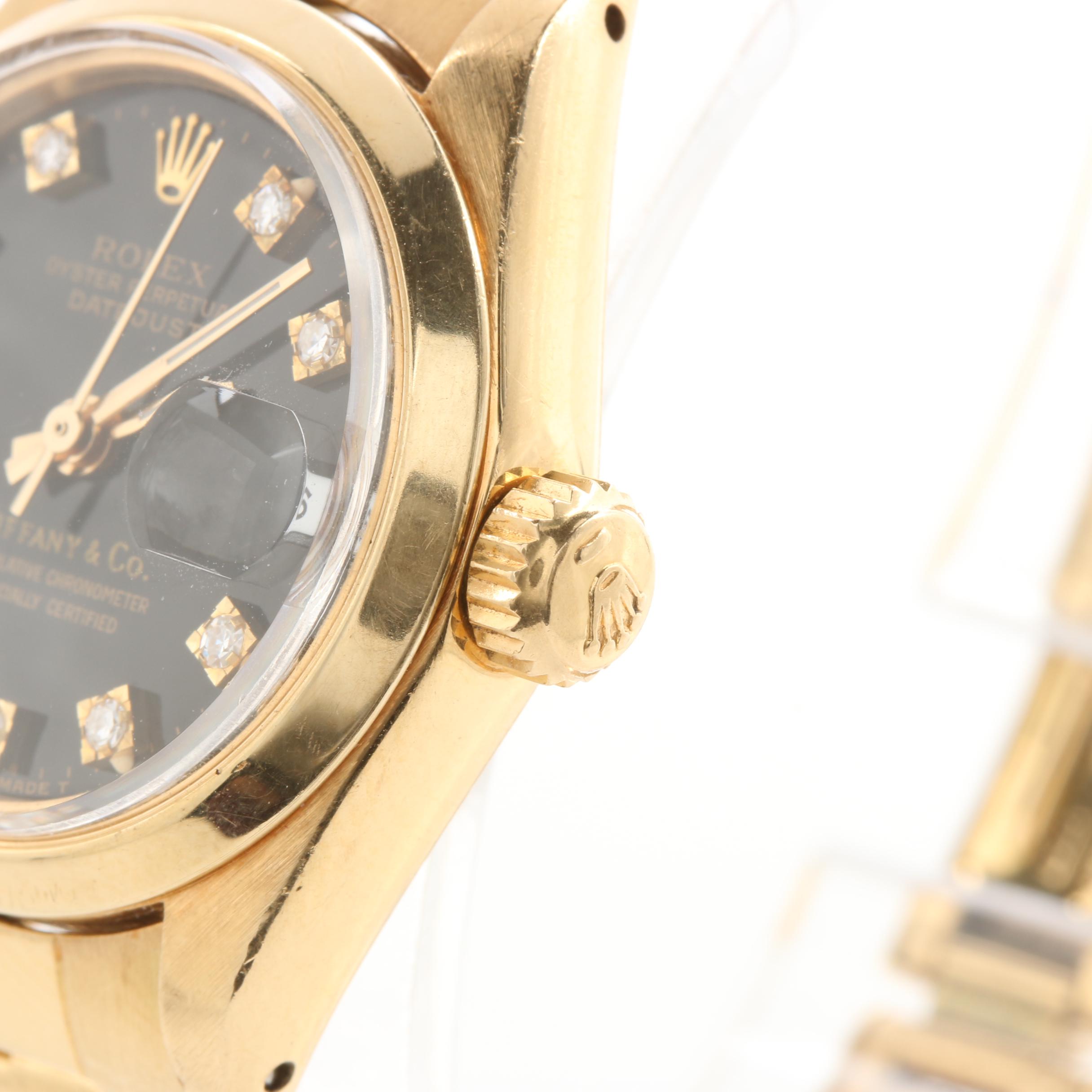 Rolex and Tiffany & Co. 18K Yellow Gold Diamond Presidential Watch