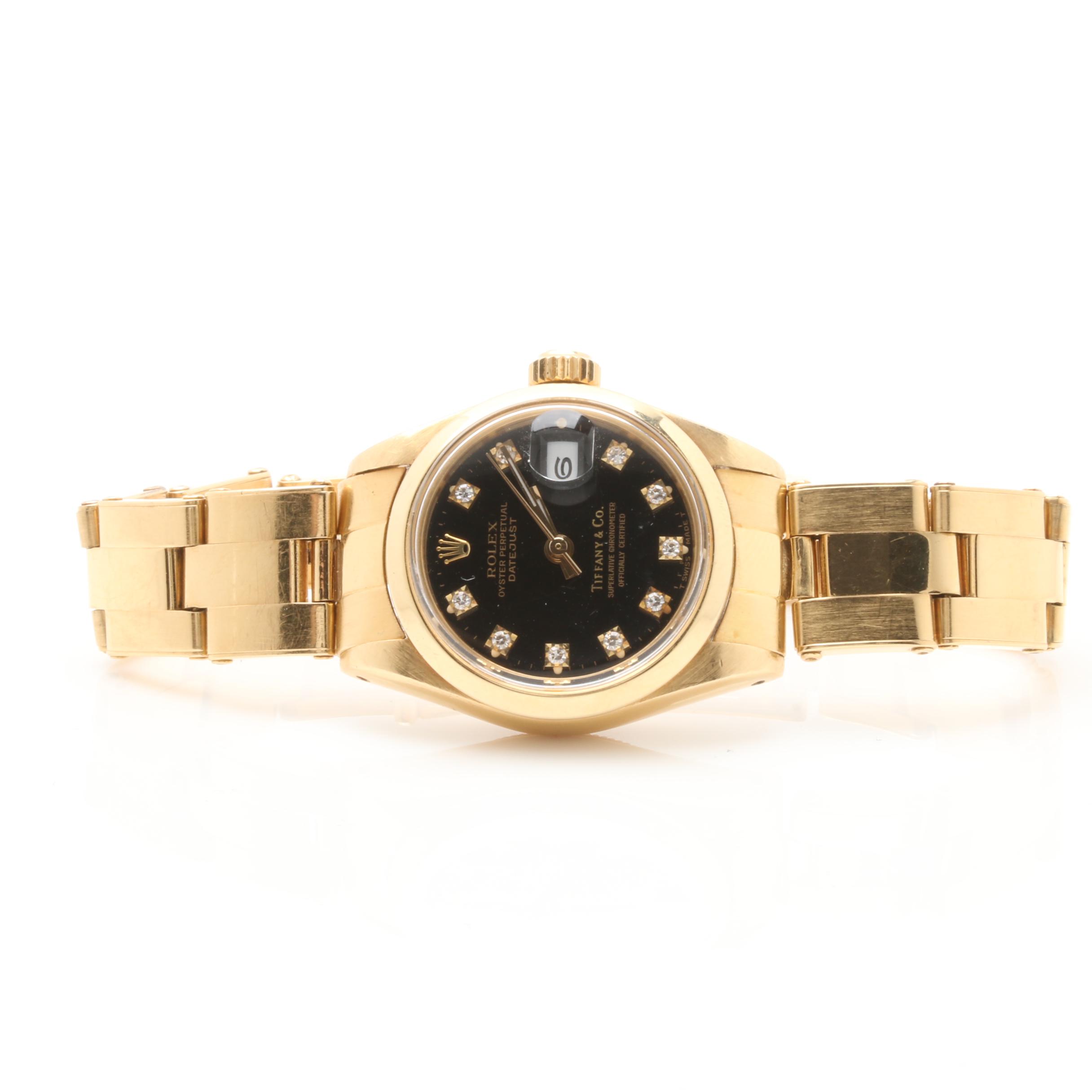 Rolex and Tiffany & Co. 18K Yellow Gold Diamond Presidential Watch