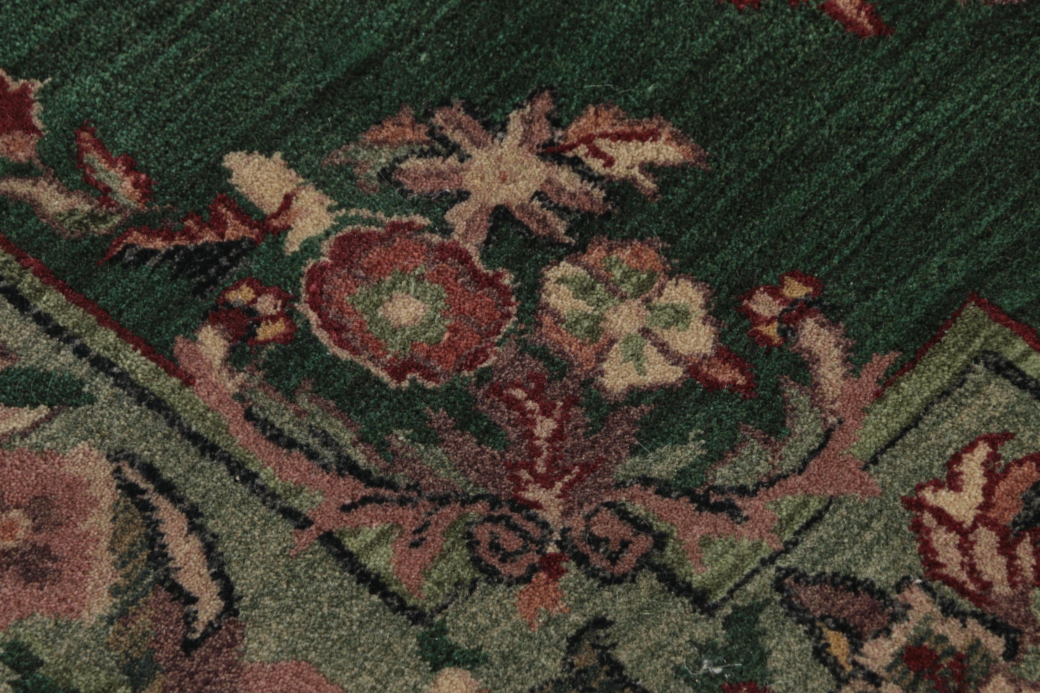 Hand-Knotted Indian "Aubusson" Wool Area Rug