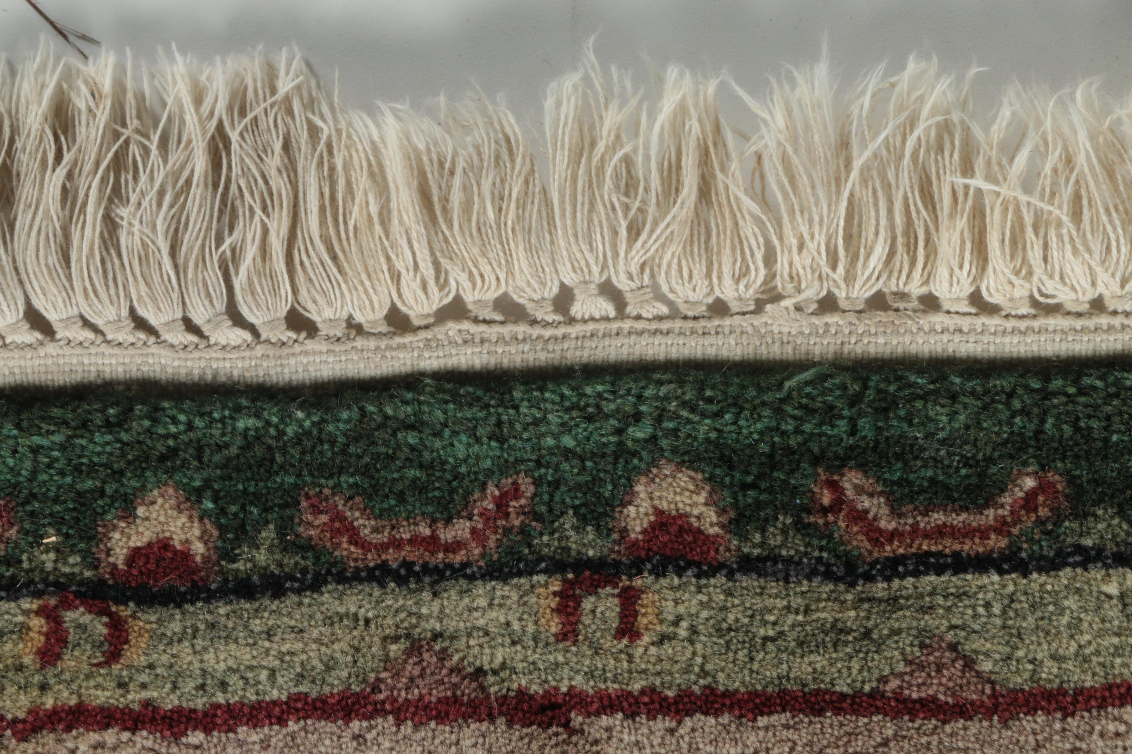 Hand-Knotted Indian "Aubusson" Wool Area Rug