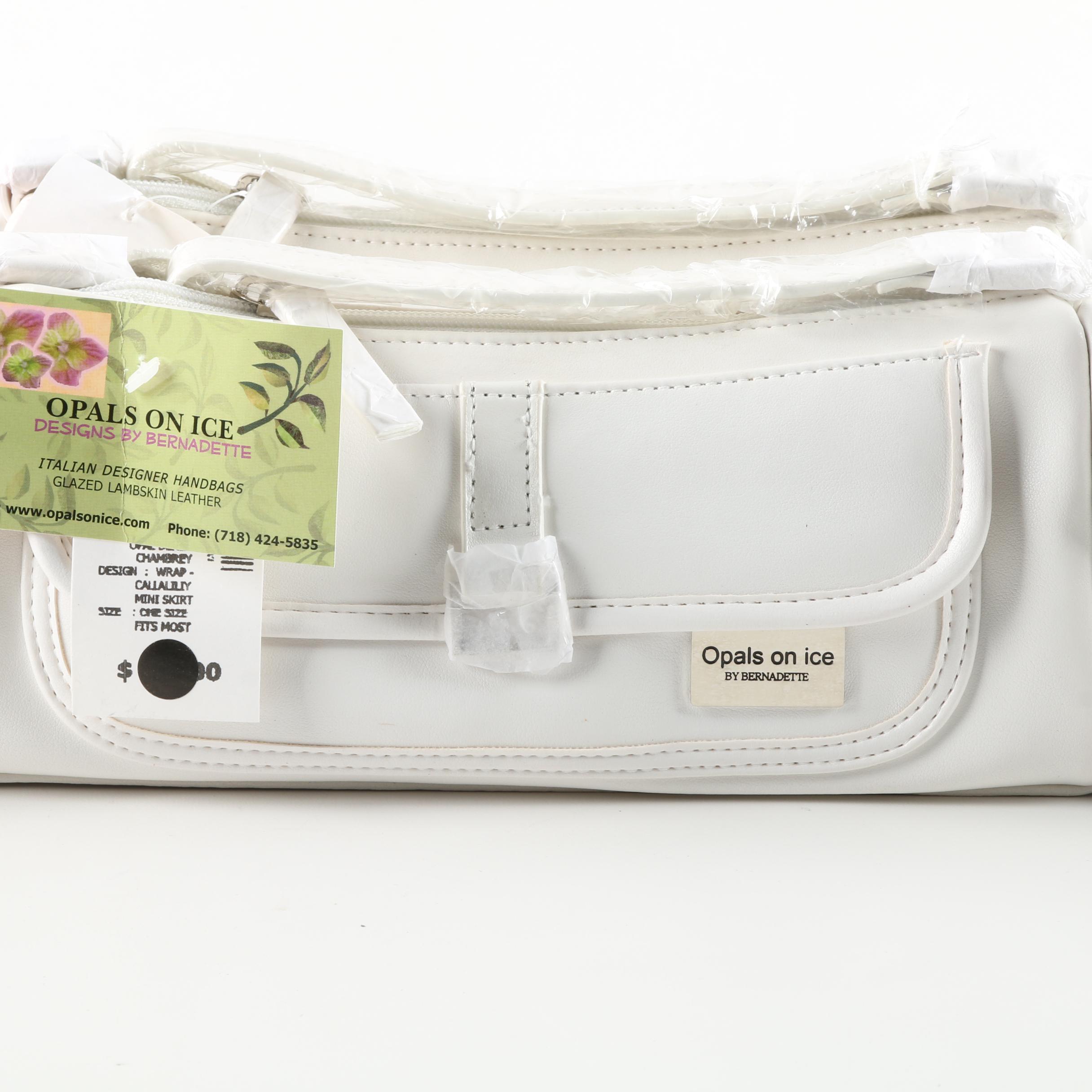 Opals On Ice by Bernadette Glazed Vegan Lambskin Leather Handbags