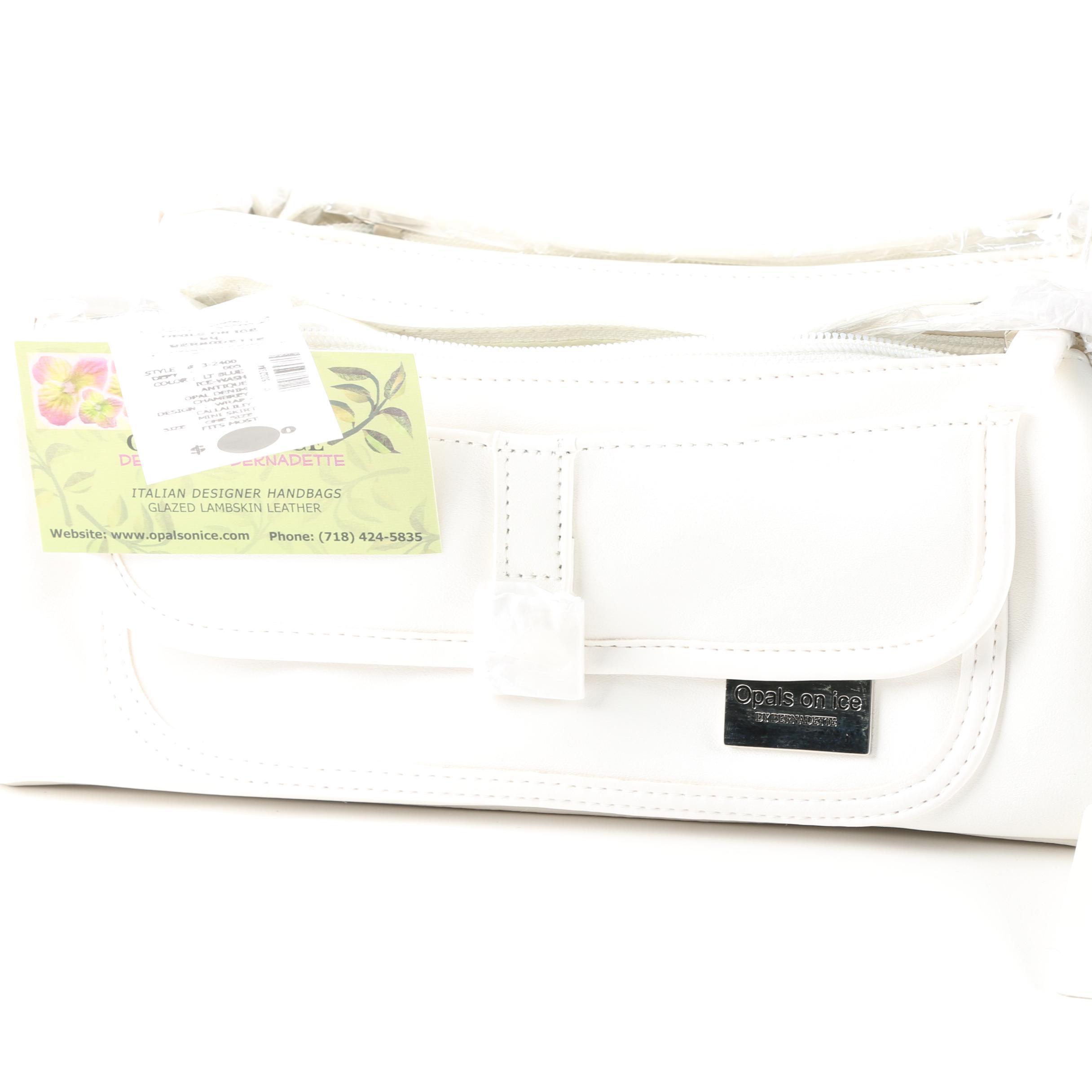 Opals On Ice by Bernadette Glazed Vegan Lambskin Leather Handbags
