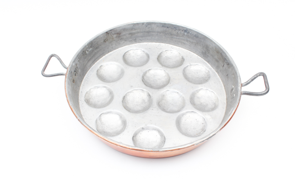 Vintage Tin Lined Copper Escargot Pan