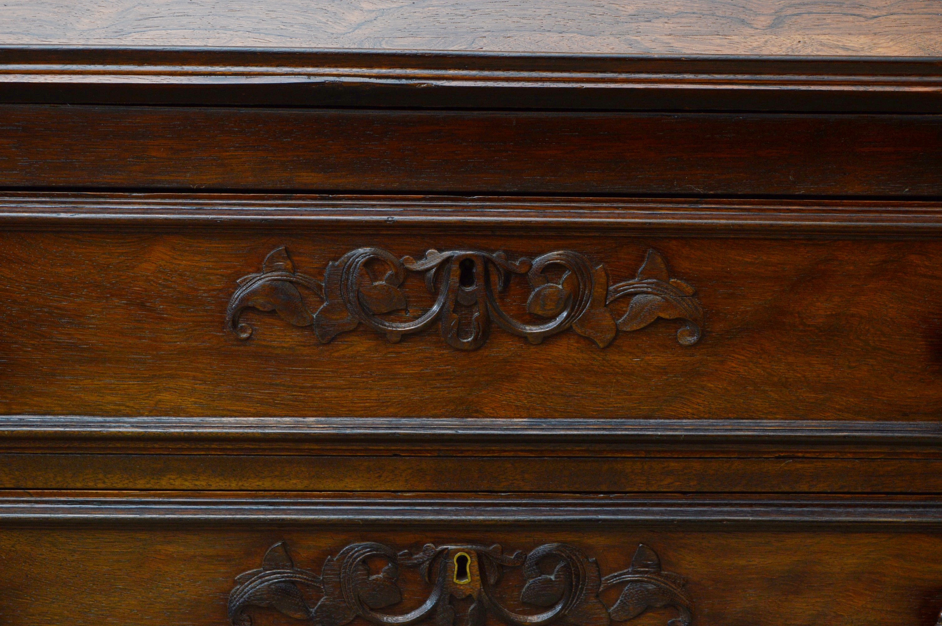 Antique Victorian Secretary Bookcase, in Walnut and Rosewood