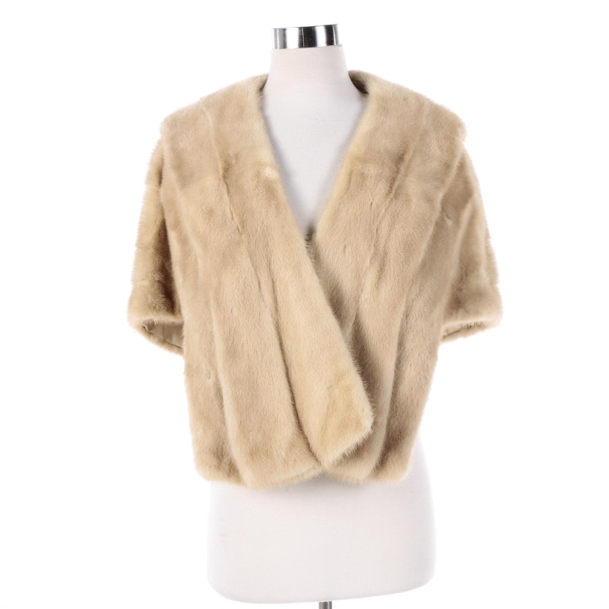 Vintage Blonde Mink Fur Stole