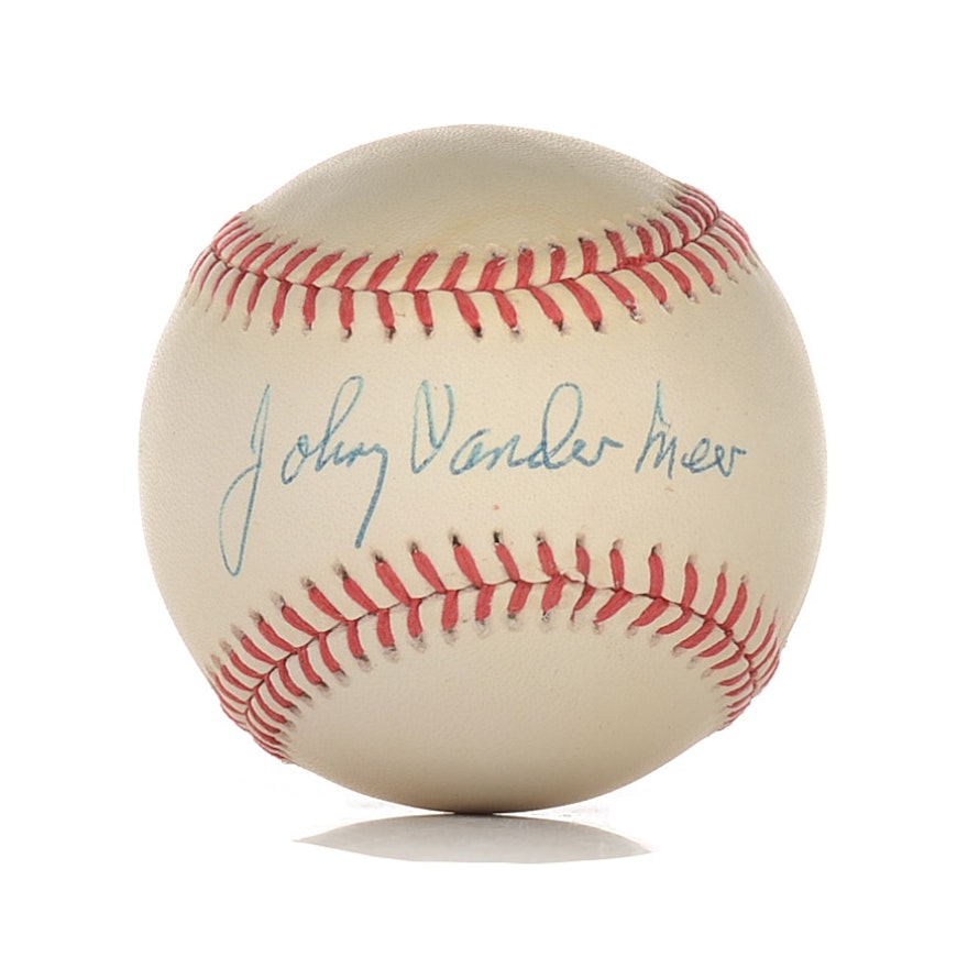 Johnny Vander Meer Signed Baseball  Visual  COA