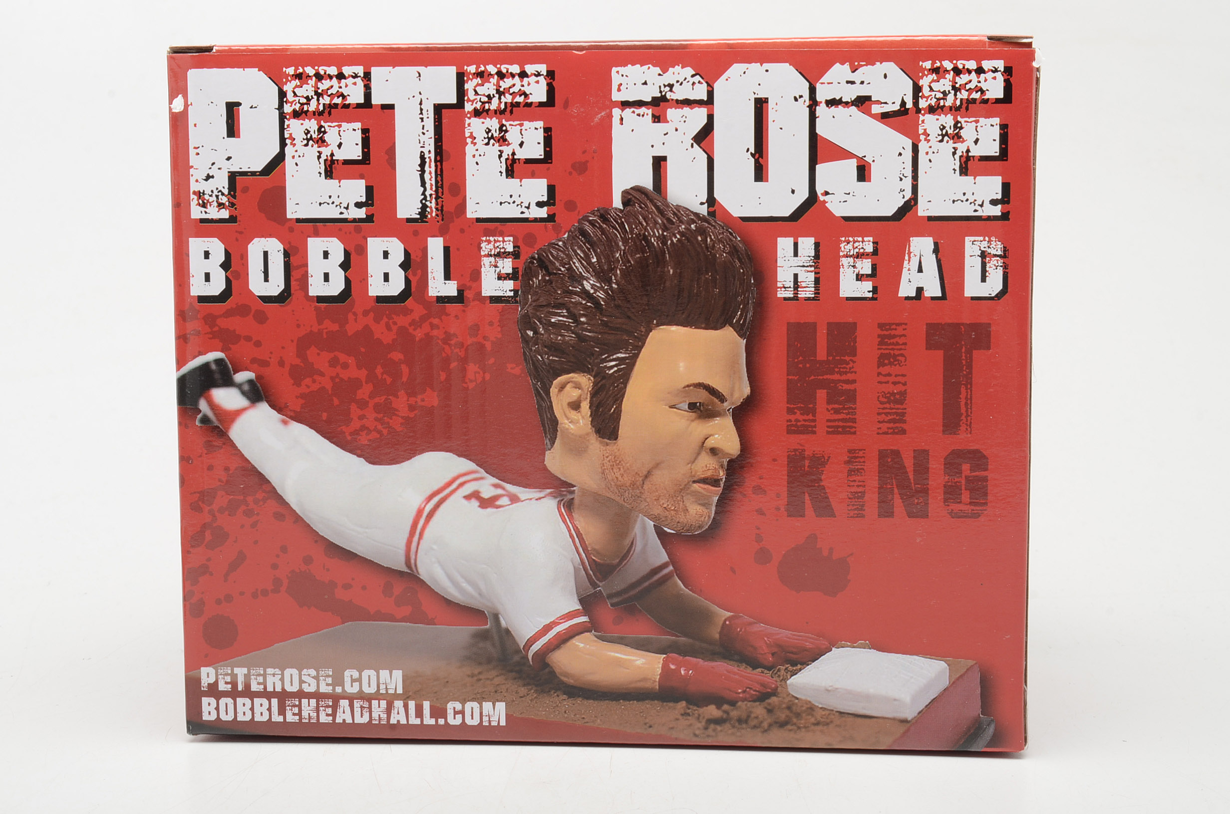 Pete Rose "Sliding Head First" Bobble Head Doll In Box