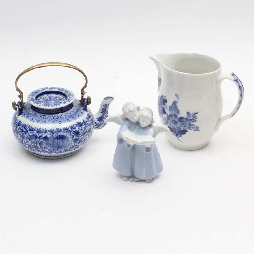 Blue and White Porcelain Collection featuring Royal Copenhagen