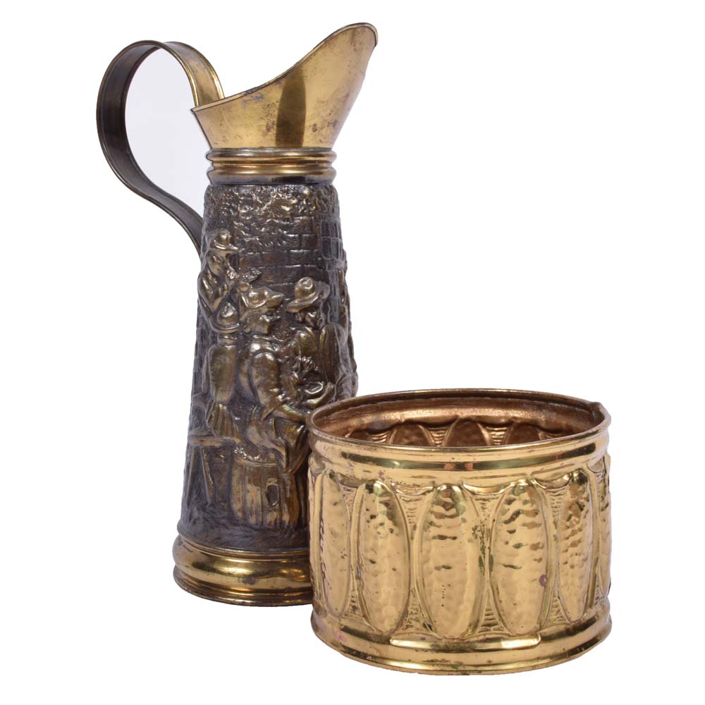 Hand-Embossed Brass Decor