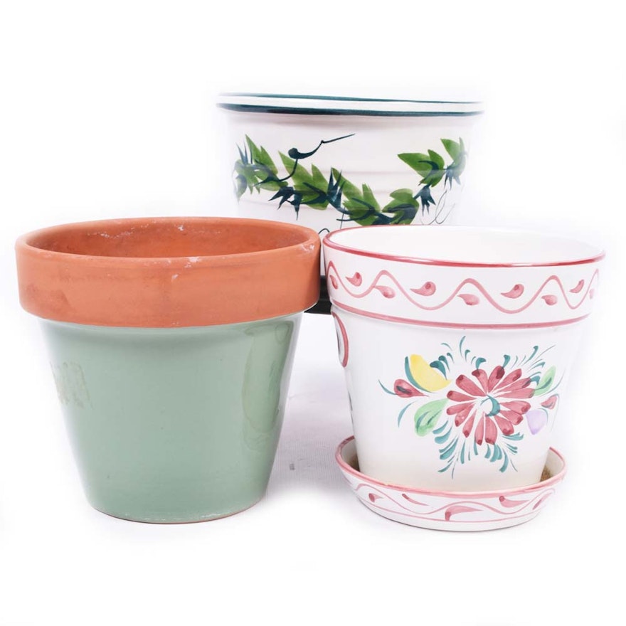 Hand-Painted Flower Pots