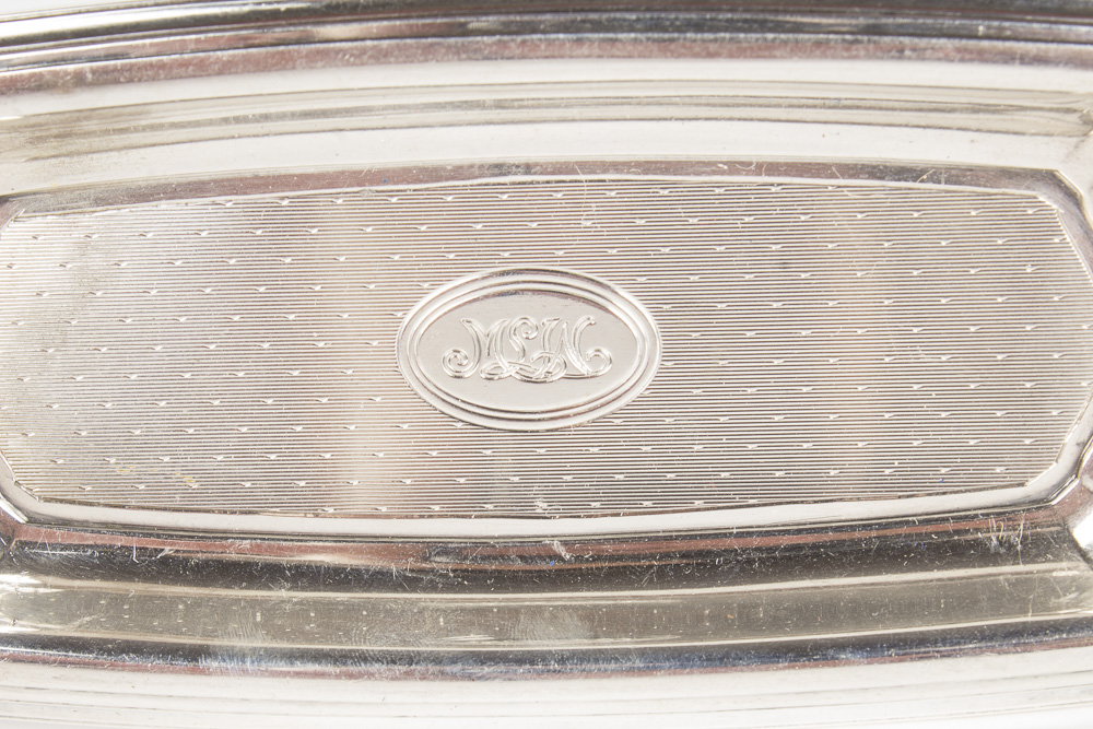 Vintage Tiffany and Co. Sterling Silver Hand Mirror and Vanity Tray