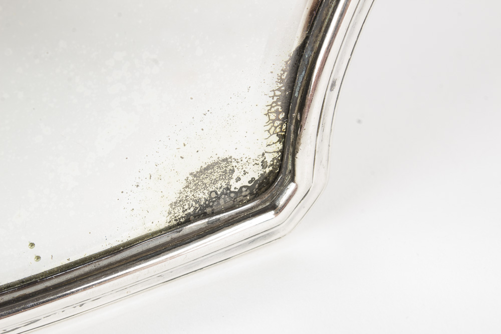 Vintage Tiffany and Co. Sterling Silver Hand Mirror and Vanity Tray