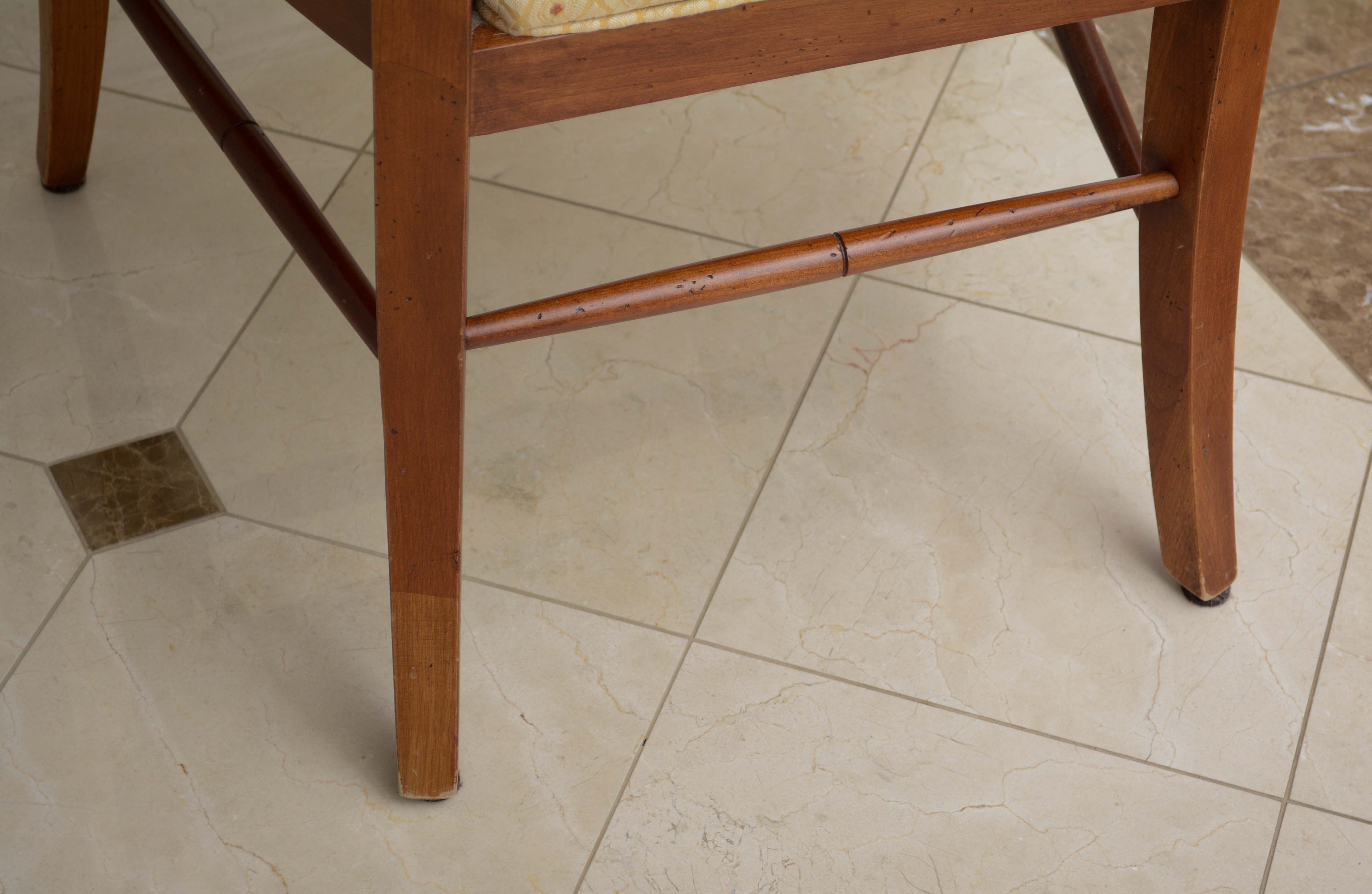 Set of Ten Mahogany Ladder Back Dining Chairs by Ethan Allen