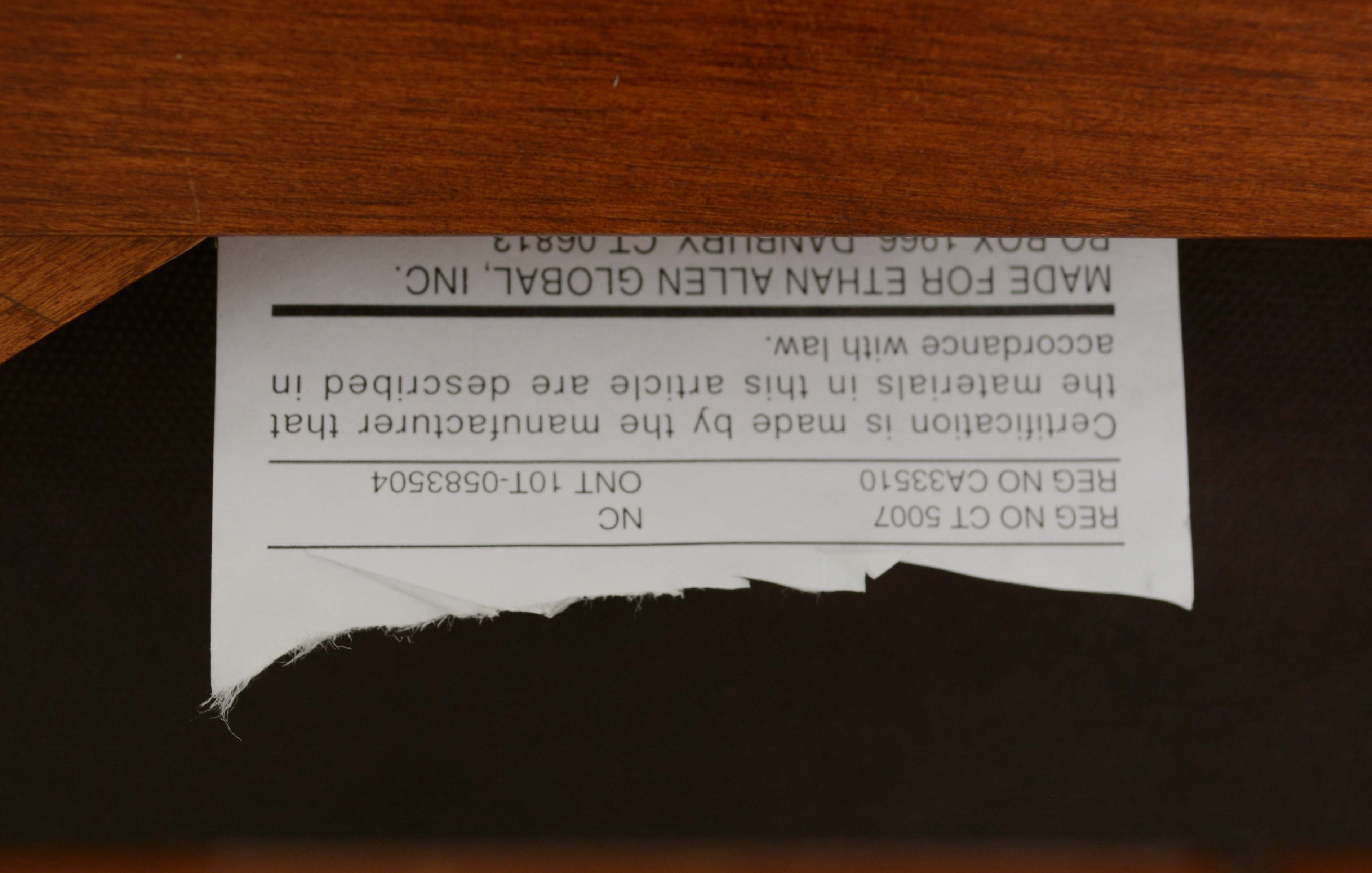 Set of Ten Mahogany Ladder Back Dining Chairs by Ethan Allen