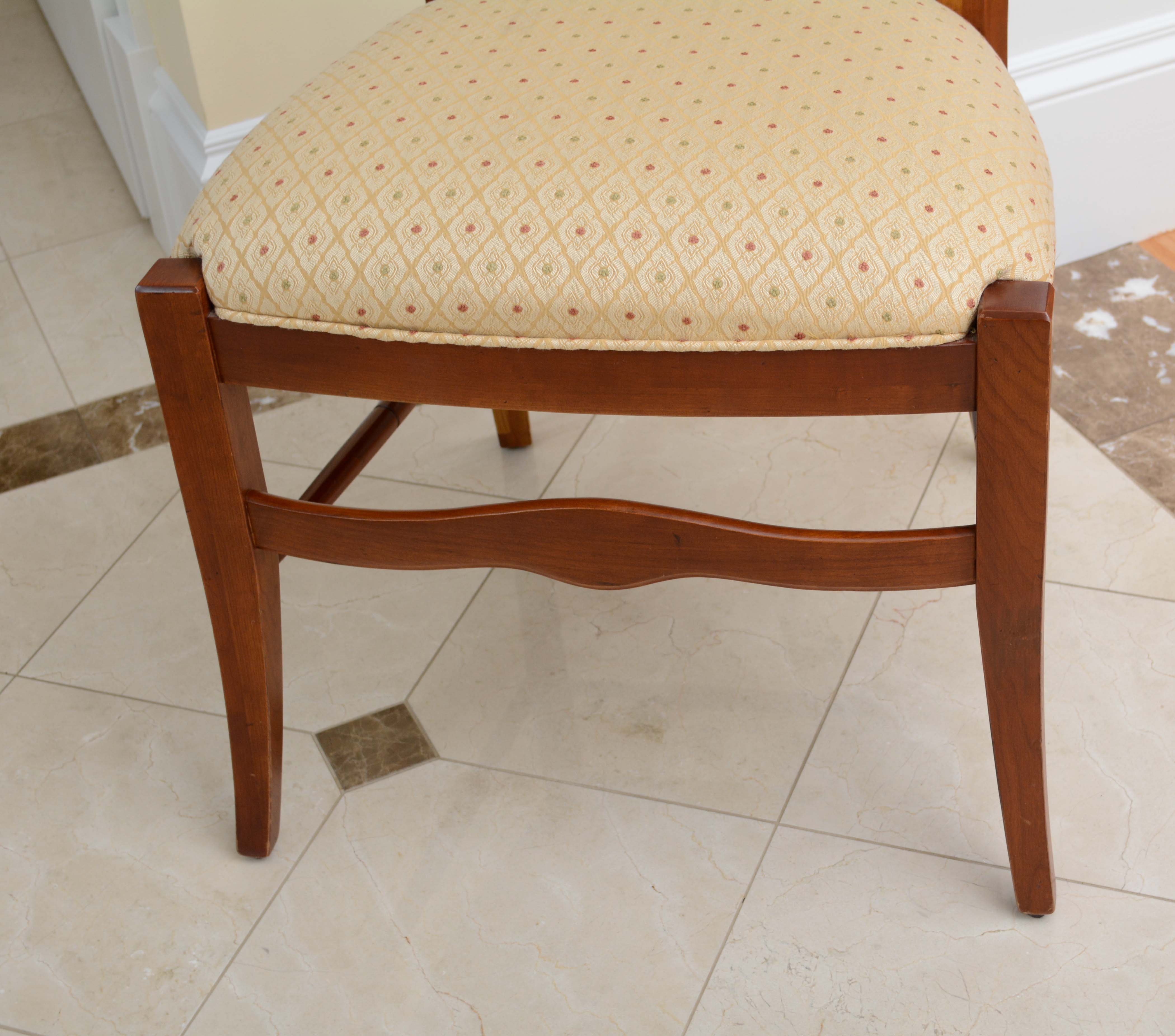 Set of Ten Mahogany Ladder Back Dining Chairs by Ethan Allen