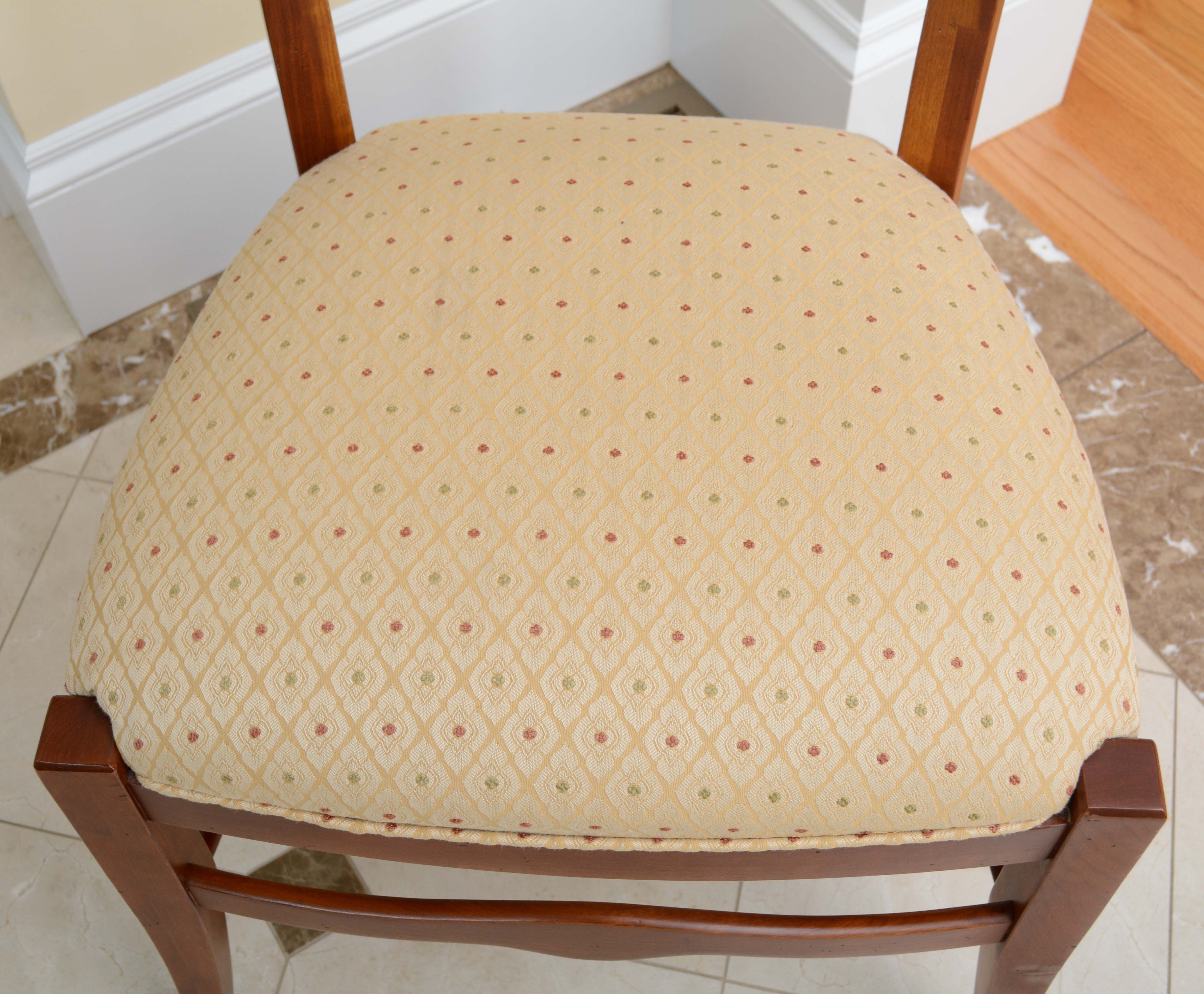 Set of Ten Mahogany Ladder Back Dining Chairs by Ethan Allen