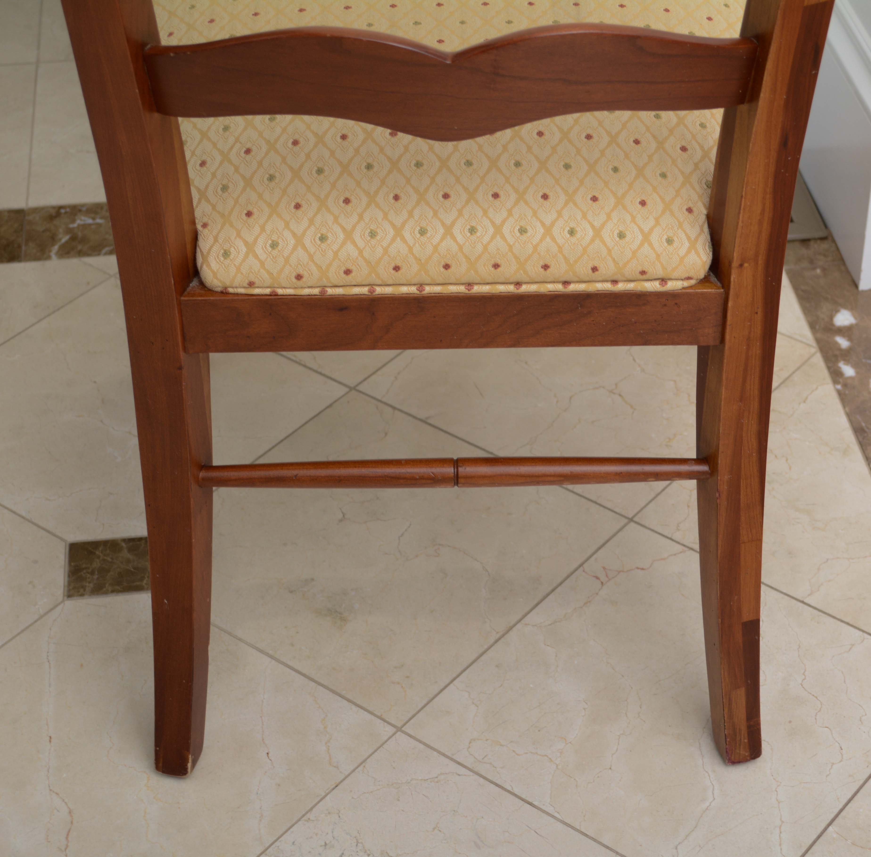 Set of Ten Mahogany Ladder Back Dining Chairs by Ethan Allen