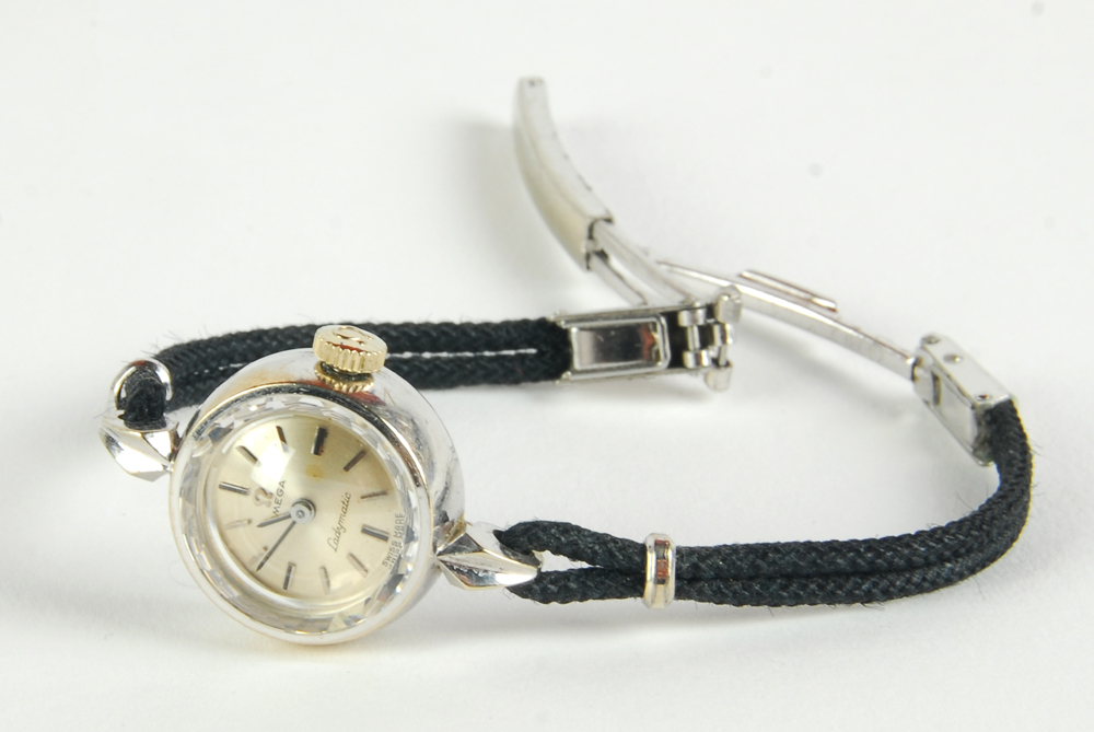 Omega Ladymatic 14K White Gold Watch in Orignal Box