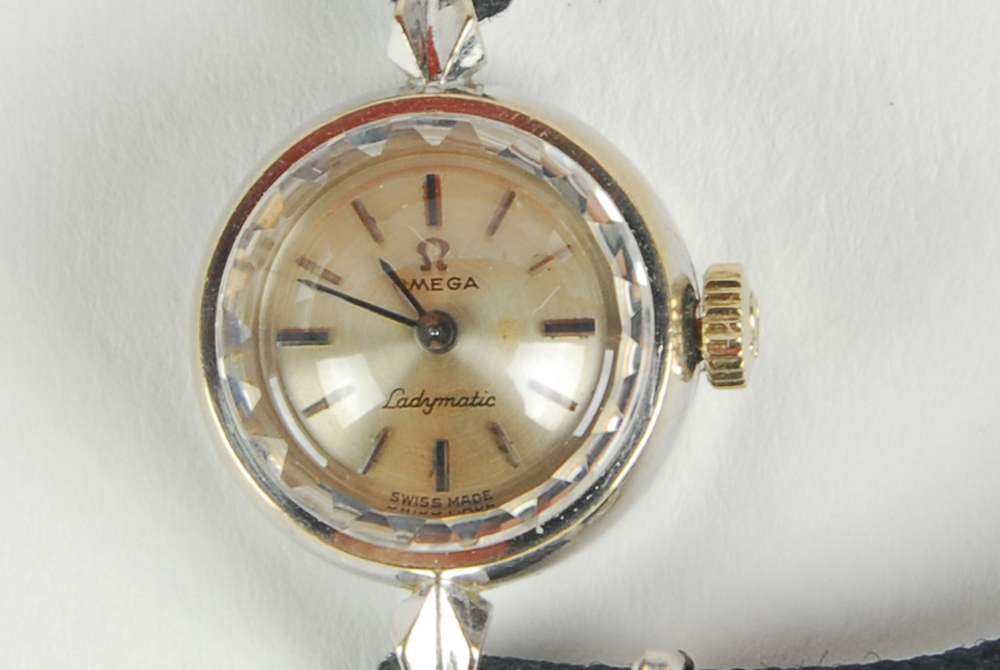 Omega Ladymatic 14K White Gold Watch in Orignal Box